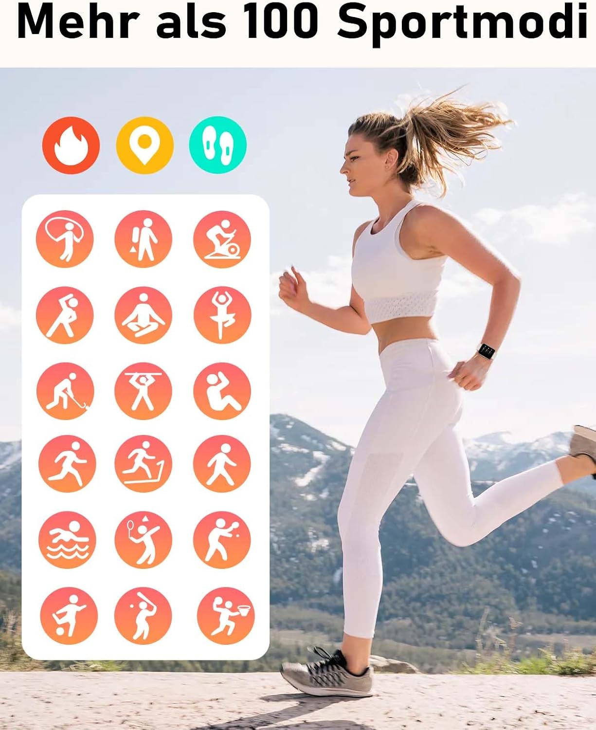 RUIMEN Smartwatch mit Telefonfunktion, Fitnessuhr mit Herzfrequenzmesser, SpO2-Messung, Schlafüberwachung, Schrittzähler, Multi-Trainingsmodi, wasserdicht für Damen und Herren, Android iOS – Bild 3