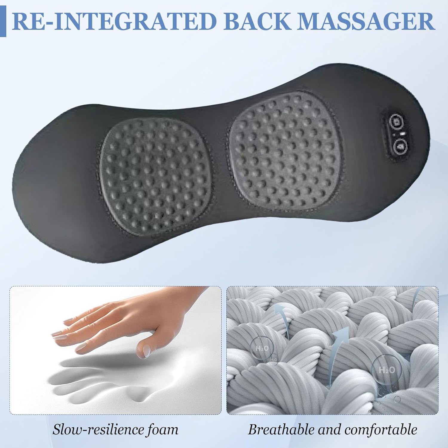 Elektrisches Lendenmassagegerät, 3-in-1-Rückenmassagegerät, Rückenmassagegerät mit Wärme, Vibration und Dehnung, Massagegerät für den unteren Rücken, fördert die Entspannung von Taille und Rücken – Bild 7