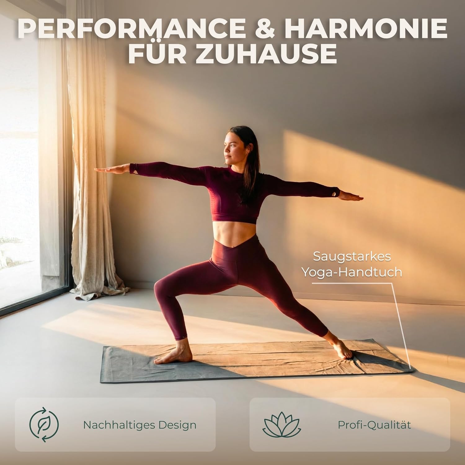 STAASH Premium Yoga Set – Yogamatte aus PU & Naturkautschuk + Mikrofasertuch + Yogagurt + Handpolster – Ultra Grip, umweltfreundlich & Studioqualität für anspruchsvolle Yogis – Bild 6