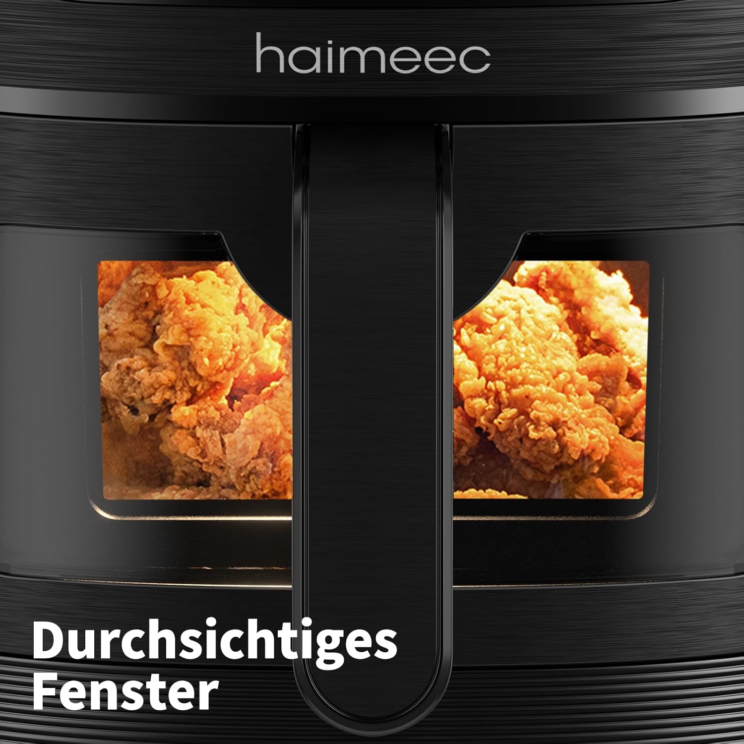 Airfryer 4L, Heißluftfritteuse mit Sichtfenster, ölfreie Fritteuse mit Schüttelerinnerung, Antihaftbeschichtung, 30–200 °C, 78 Rezepte, 8-in-1-Kocheinstellungen, leise Heißluftfritteuse – Bild 5