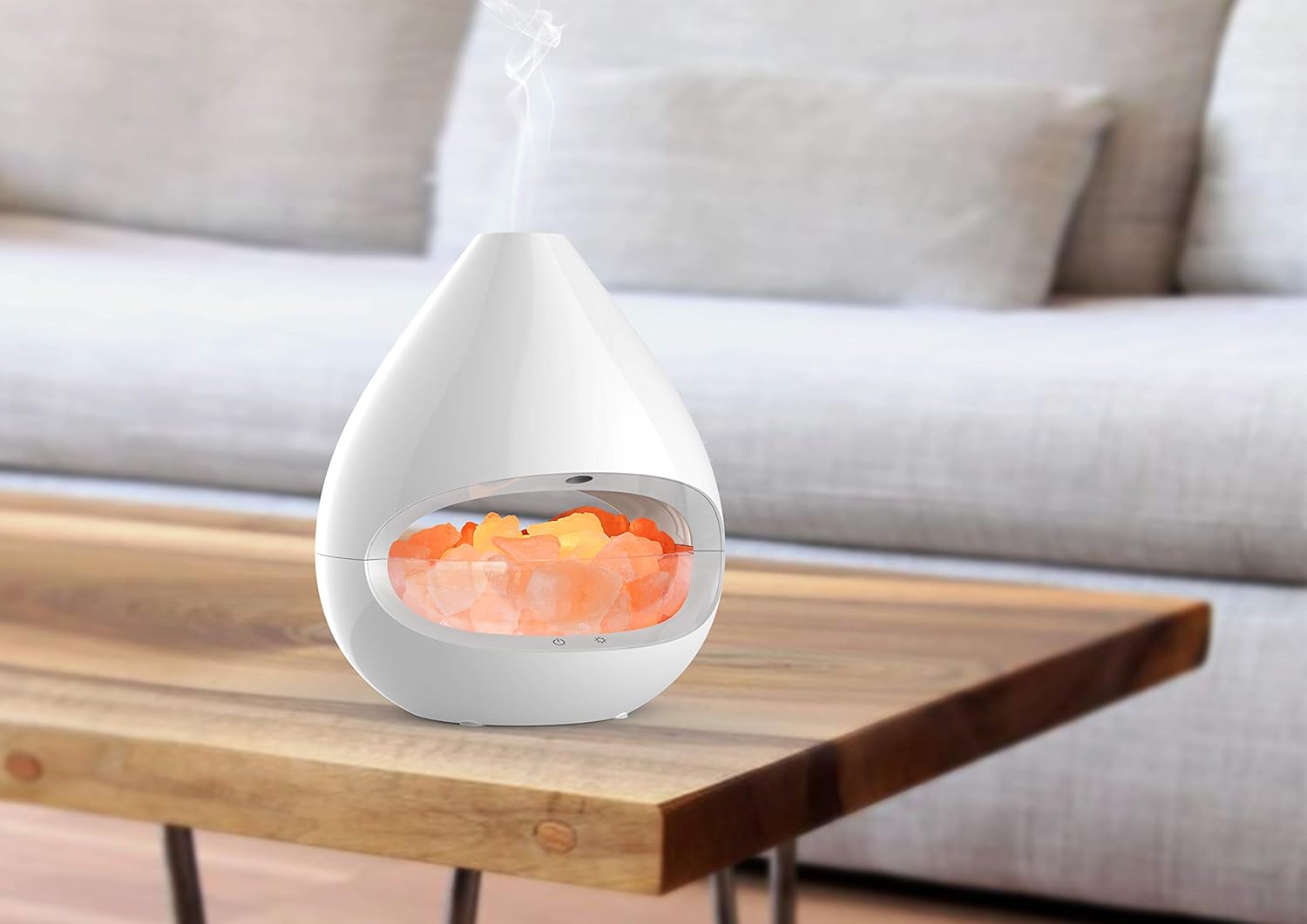 Aromadiffusor Salzkristalllicht, Luftbefeuchter, Salzkristalllampe, Ionisator, Duftöldiffusor, Aromatherapie, Raumharmonie