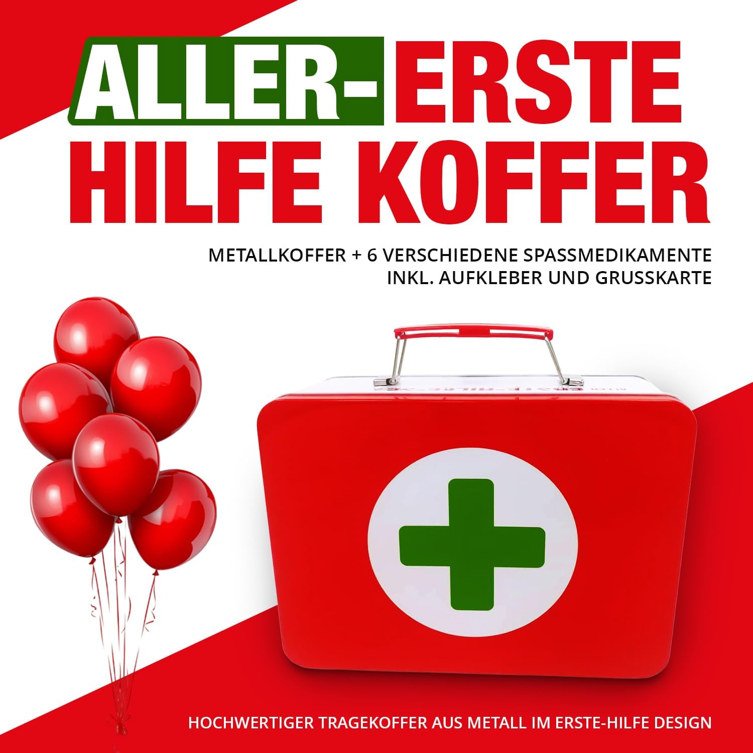 Longfair 60. Geburtstag | Erste-Hilfe-Set-Geschenkbox, lustige Sanitärbox | 8 Stück | Lustiges Geschenk zum 60. Geburtstag – Bild 2