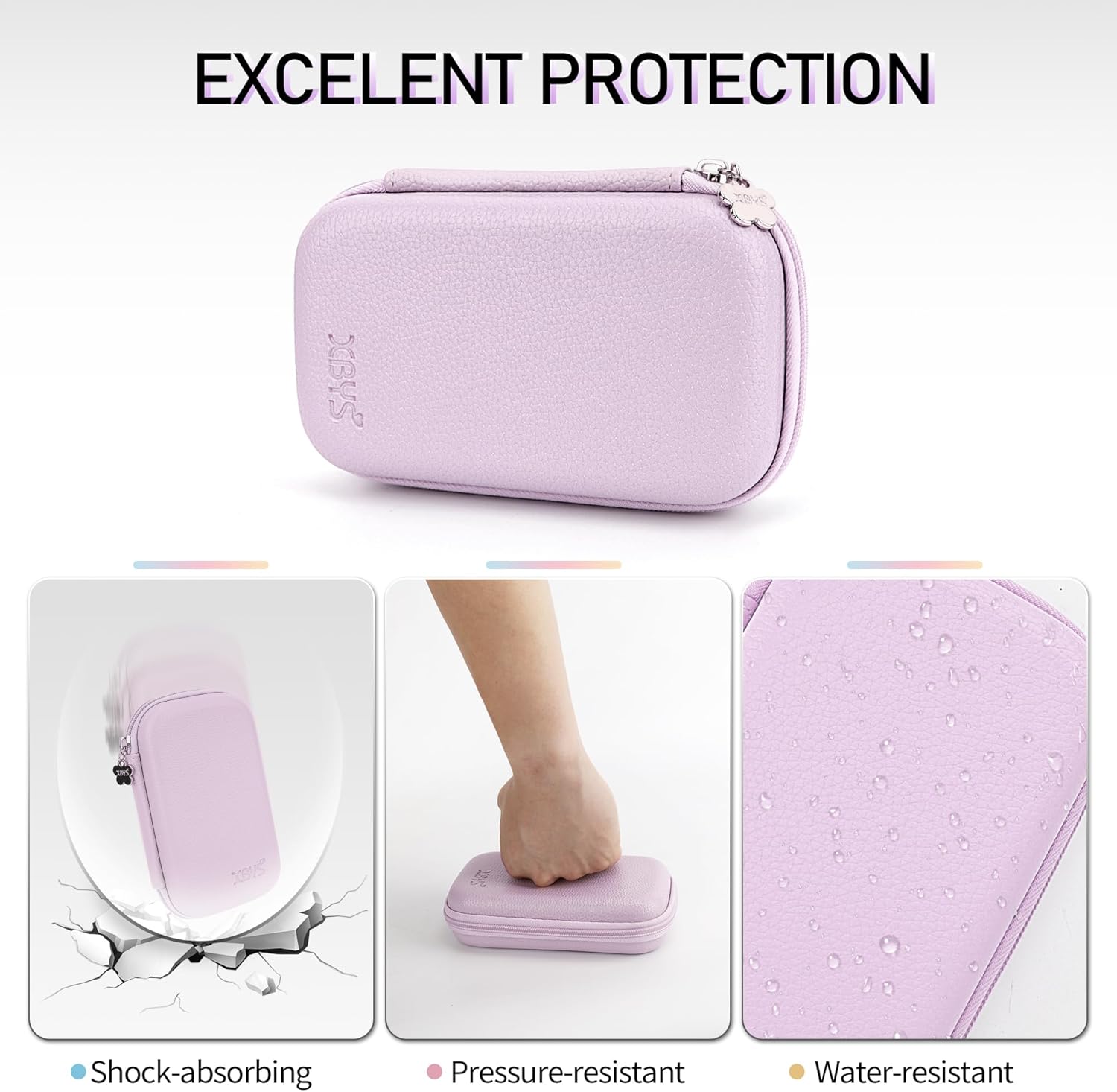 Diabetes-Versorgungskoffer, Blutzuckermessgerät-Tasche, tragbare Box zur Aufbewahrung von Teststreifen, Blutentnahmenadeln und anderen Gegenständen, Reisetasche für Diabetiker (lila, M) – Bild 5