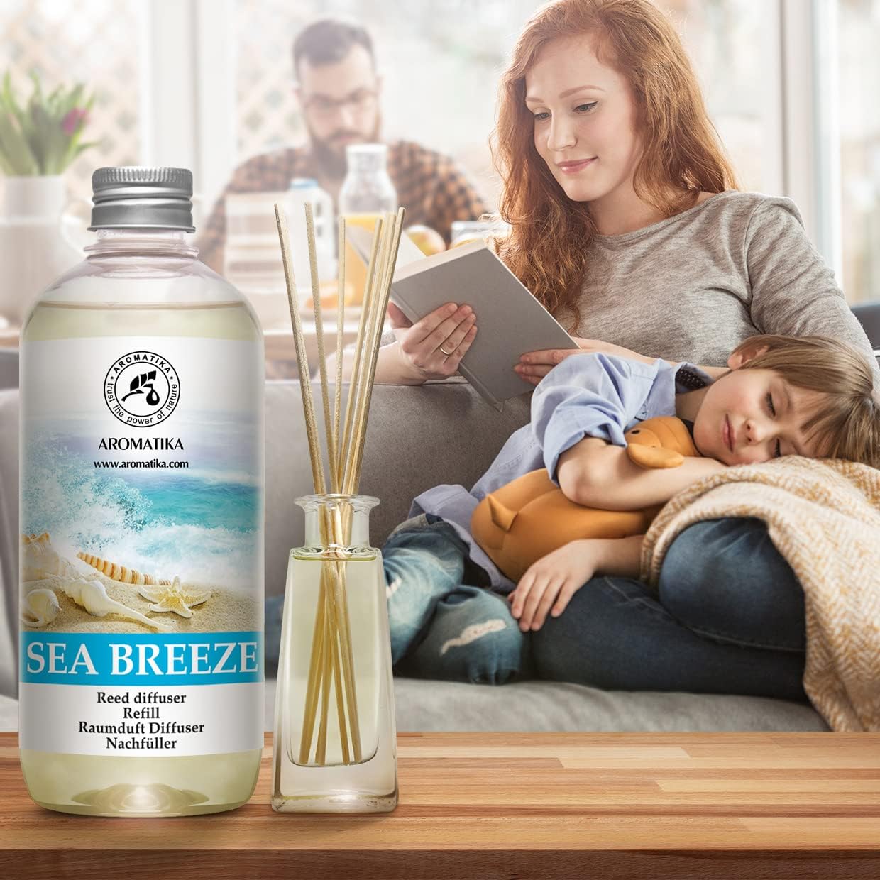 Raumduft-Nachfüllflasche Meeresbrise 500 ml – Raumduft Medium – Frischer und langanhaltender Duft – Nachfülldiffusor Meeresbrise – Lufterfrischer – Diffusor für Zuhause – Boutique – Aromatherapie – Bild 4