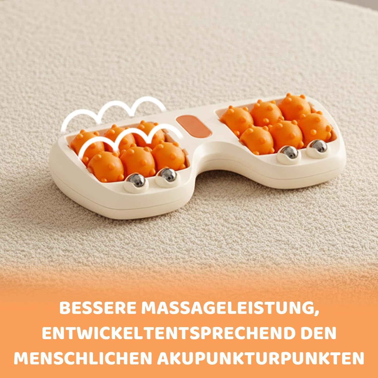 Fußmassageroller, orangefarbener therapeutischer Faszienroller für die Fußmassage, Fersensporn-Massagegerät und Faszienroller am Fuß, ideal für Fußpflege und Entspannung – Bild 5
