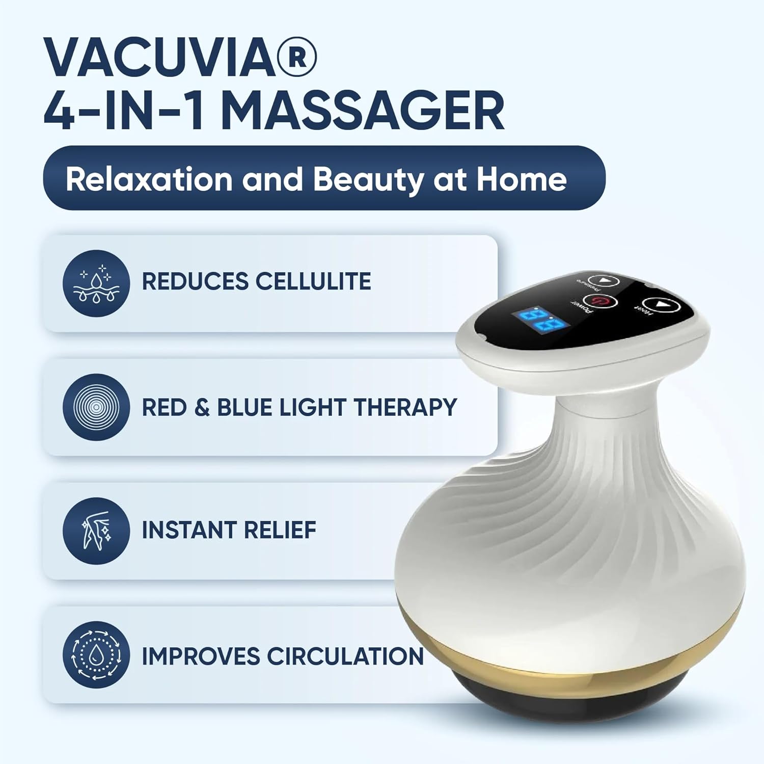 Vacuvia 4-in-1-Cellulite-Massagegerät – straffere Haut, Tiefenmassage, bessere Durchblutung und Wärme – ideal für den Heimgebrauch – Bild 3