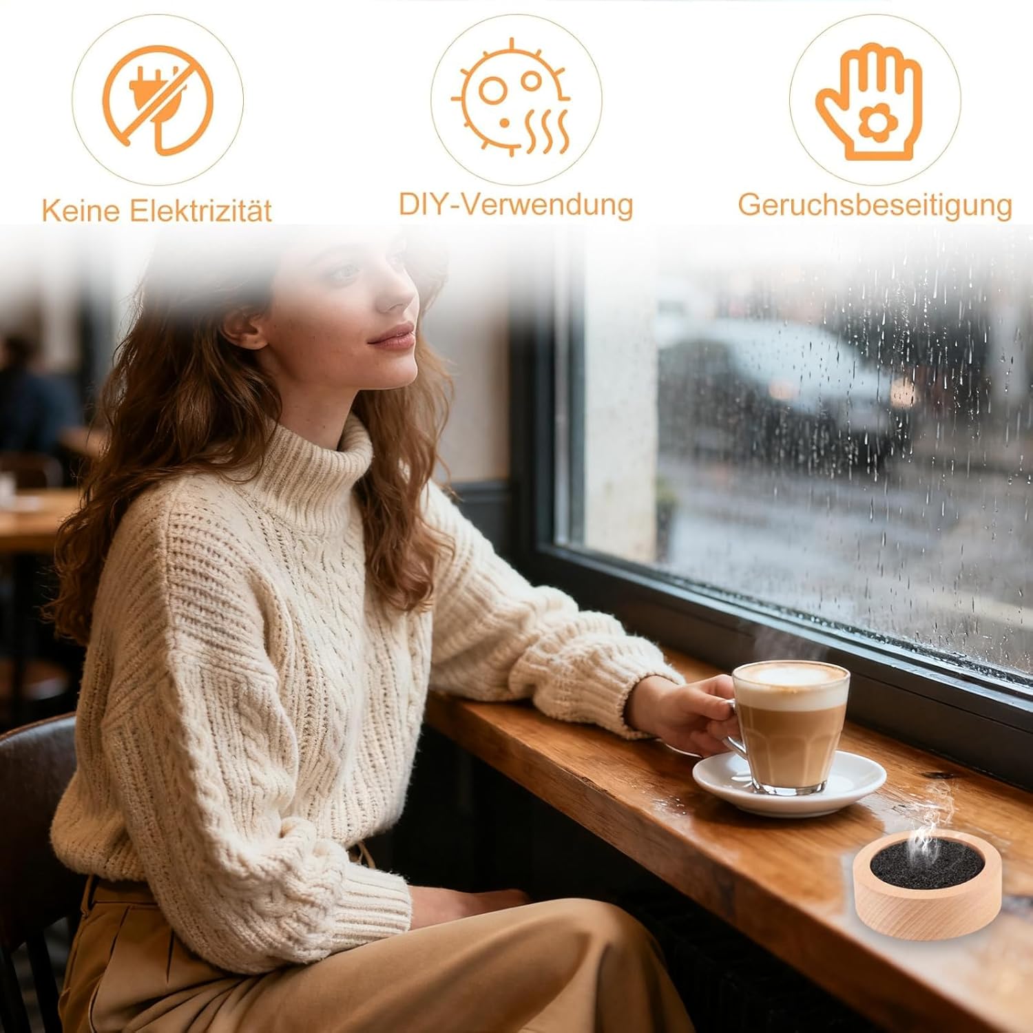 Duftstein für ätherische Öle, Lavastein-Diffusor mit Naturstein, Aromatherapie-Diffusor für Schlafzimmer, Büro, Auto und Yoga, einfach zu verwenden mit langanhaltendem Duft – Bild 3