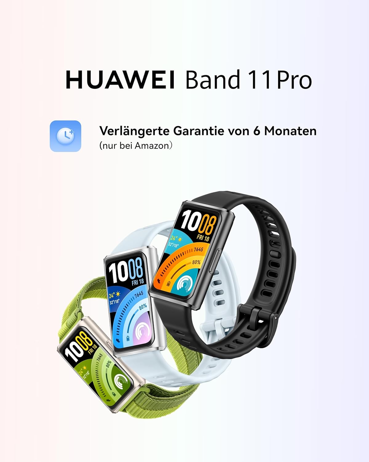 HUAWEI Band 11 Pro Smartwatch, autonomer GPS-Fitness-Tracker, 1,62 Zoll AMOLED 2000 Nits, Herzfrequenz- und Schlaf-Tracking, SpO2, Wohlbefinden, Bluetooth, 5 ATM, Android und iOS, Legierungsgehäuse, Schwarz – Bild 2