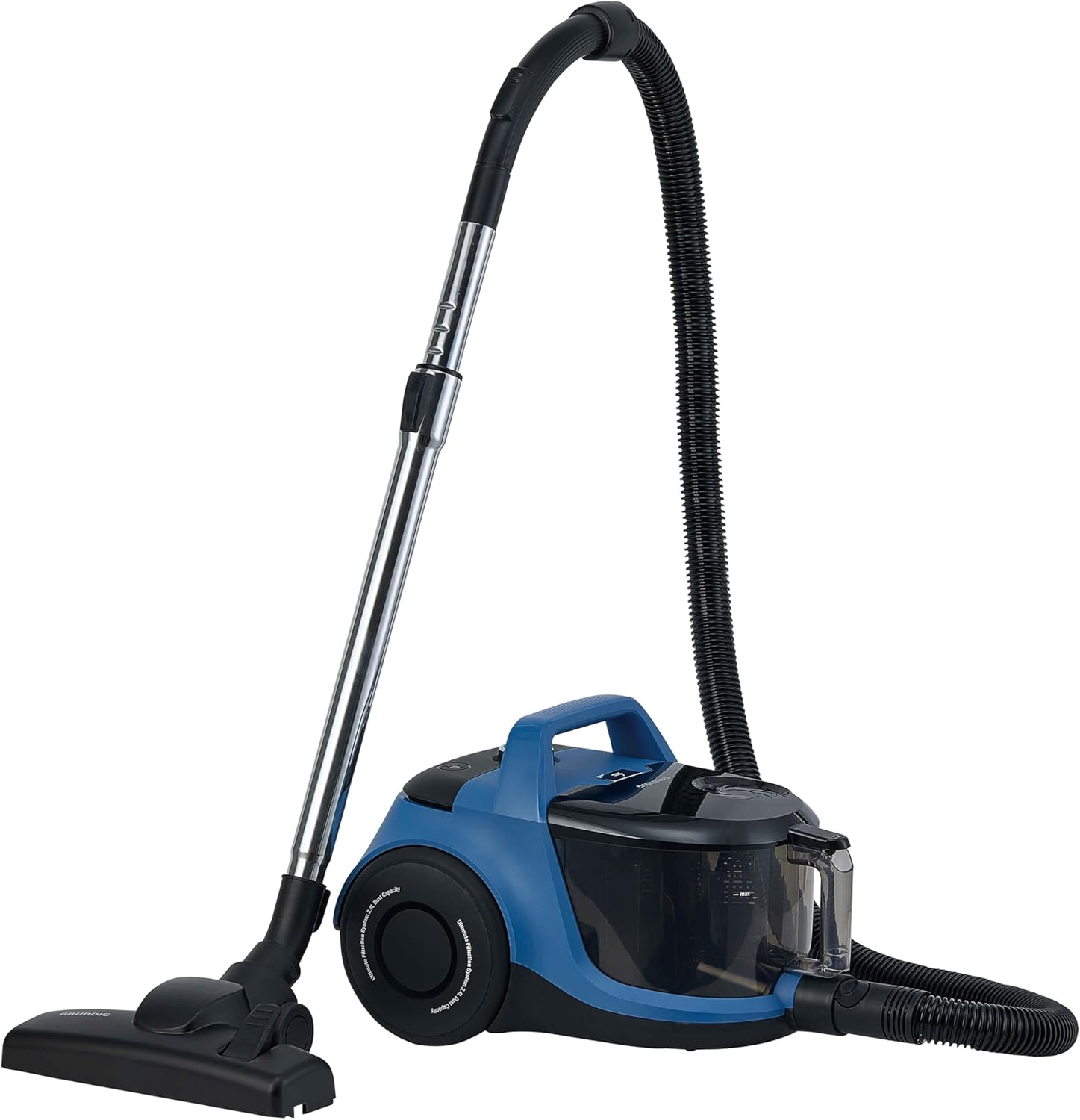 Grundig VCC 6570 Beutelloser Staubsauger, 3,4 l Staubbehälter, 890 W, HEPA H13 Filter & 7,7 m Aktionsradius, hygienisch & komfortabel, Blau/Schwarz – Bild 3