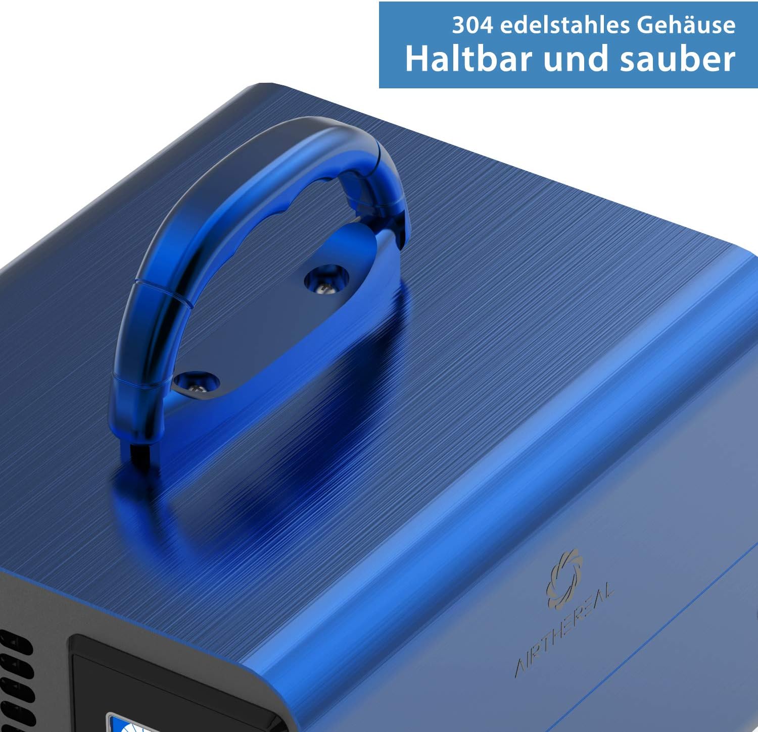 Airthereal MA10K-PRODIGI Digitales Ozongerät, leistungsstarker O3-Ozongenerator zur Geruchsentfernung, Luftionisator und Desodorierer für große Räume, Autos und Rauch, mit Timer, Blau – Bild 5