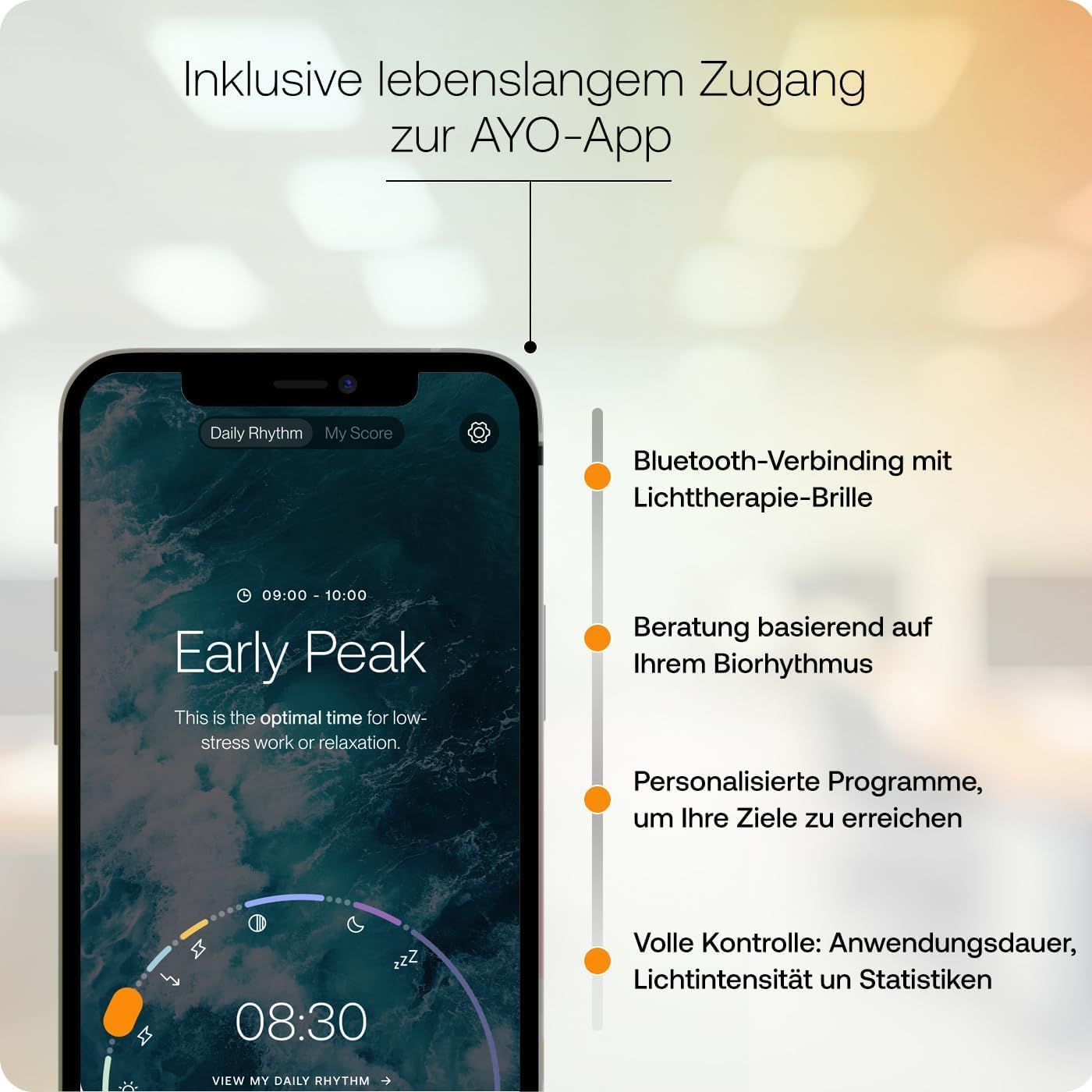 AYO + Lichttherapie-Brille: Carbon Black Limited Edition – Maximiert Schlaf, Energie und Stimmung – Einzigartiges 670-nm-Rotlicht für die Augengesundheit – Ihre Alternative zur Tageslichtlampe – Bild 7
