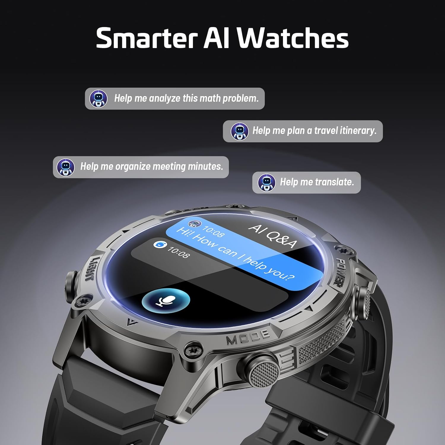 SOUYIE Herren-Smartwatch mit GPS, Offline-Karten und 6 Satelliten-Navi, 5ATM wasserdicht, 21-Tage-Akku, KI-Sprachassistent, 178 Sportmodi, Fitness-Tracker mit Herzfrequenzmesser und Schlafmonitor für – Bild 6