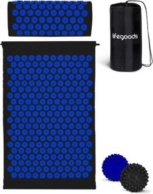 LifeGoods Akupressurmatte mit Kisse...