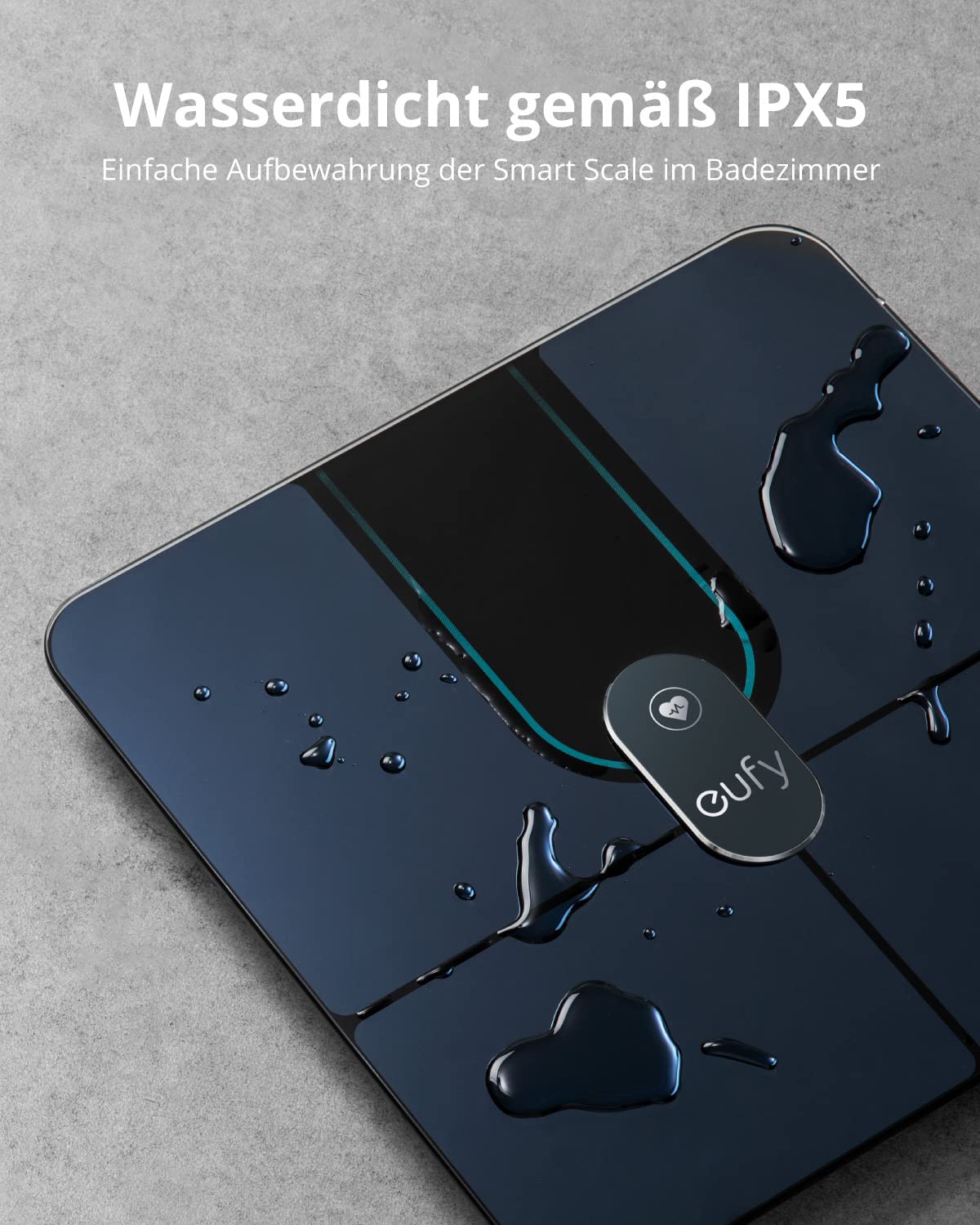 eufy Personenwaage, Smart Scale P2 Pro, digitale Körperfettwaage, WLAN/Bluetooth, 16 Messwerte inklusive Gewicht, Herzfrequenz, Körperfett, BMI, Muskel-/Knochenmasse (schwarz) – Bild 7