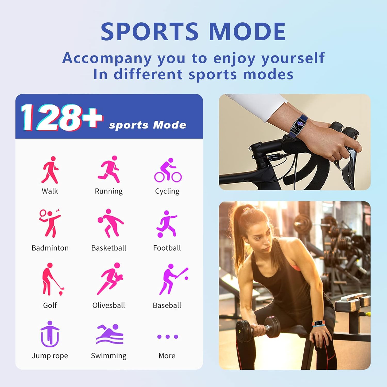 Smartwatch Damen 1,47 Zoll Uhr mit IP68 Wasserdicht Fitness Tracker Sportuhr mit zwei Wochen Standby SpO2 124 Trainingsmodi Herzfrequenzmesser Schlafmonitor Musiksteuerung Android iOS – Bild 3