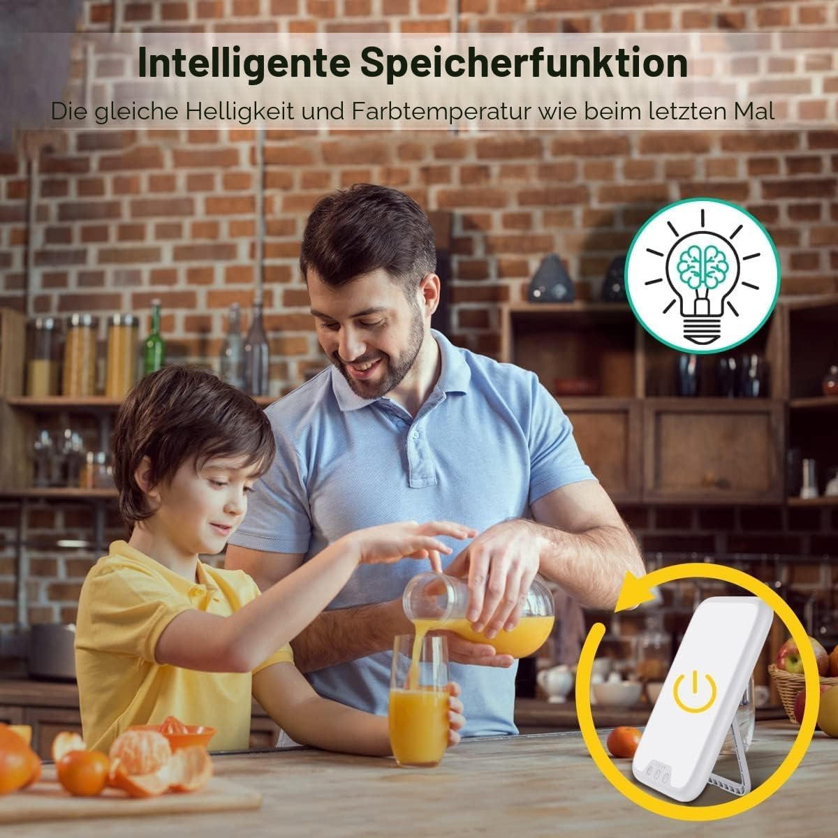 VTHW Tageslichtlampe, 10000 Lux Lichttherapielampe mit Memory-Funktion, 4 Timer, 3 Lichtfarben, Sonnenlichtlampe mit Tastensteuerung, stufenloses Dimmen, 90°-Halterung, für Zuhause/Büro – Bild 5