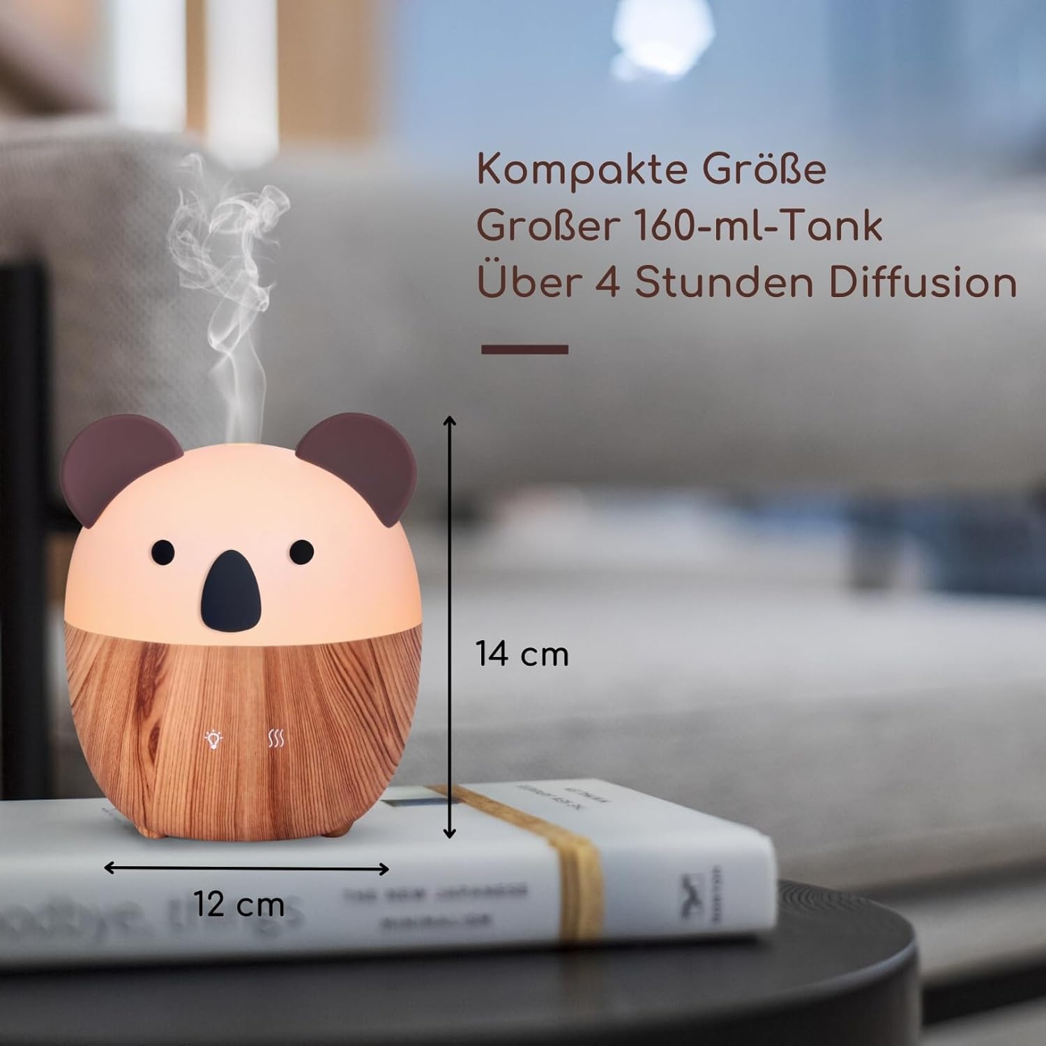 Zen'Arôme Woofie Diffusor für ätherische Öle, Ultraschall-Aromatherapie-Diffusor für kaltes Wasser, elektrischer USB-2-Diffusionsmodus, automatische Abschaltung, LED-Beleuchtung, leise und kompakt – Bild 5
