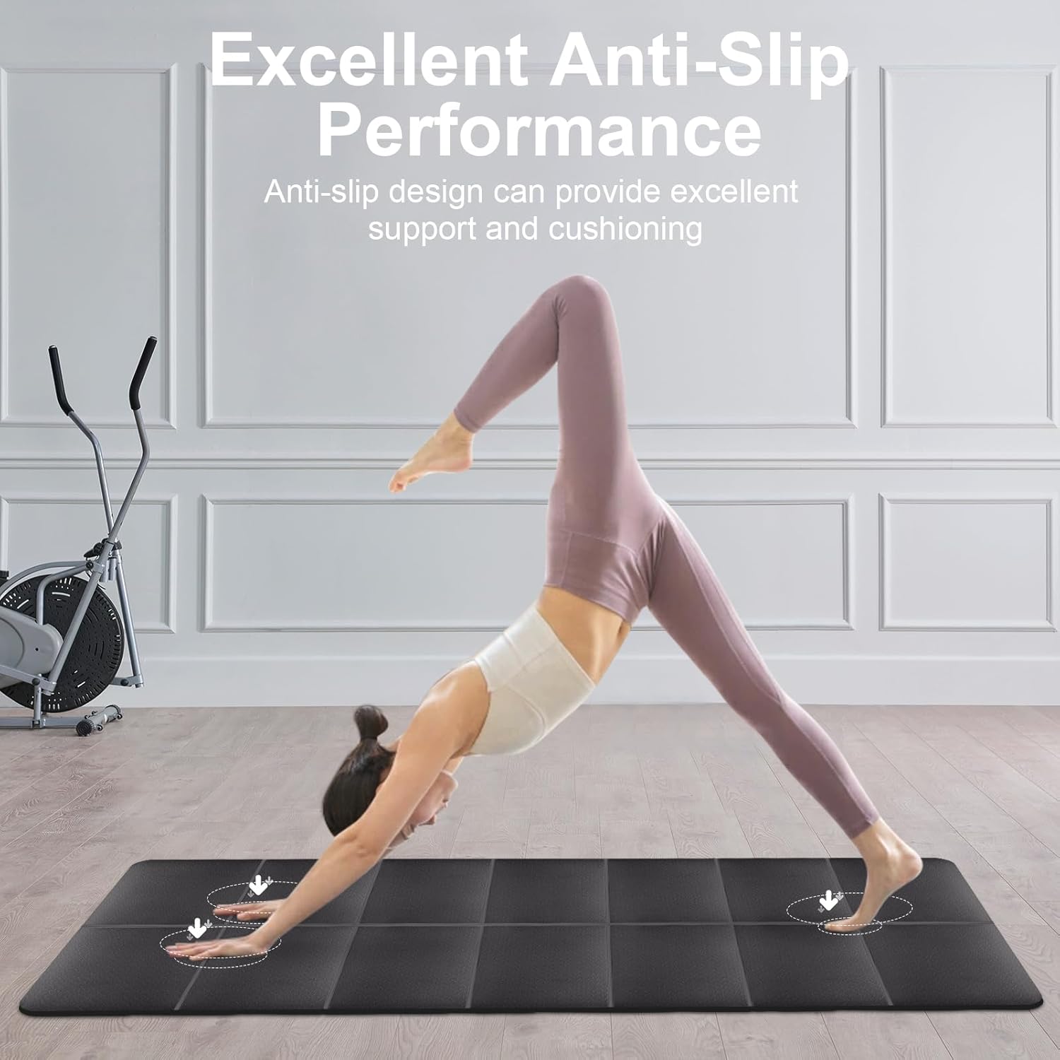 Flintronic Yogamatte Faltbar, Gymnastikmatte Rutschfest Leicht TPE, Fitnessmatte Tragbare, Sportmatte Tragbare für Reise, Pilates, Yoga, Fitness, Sport, Training- 183 x 61 x 0,4 CM – Bild 6