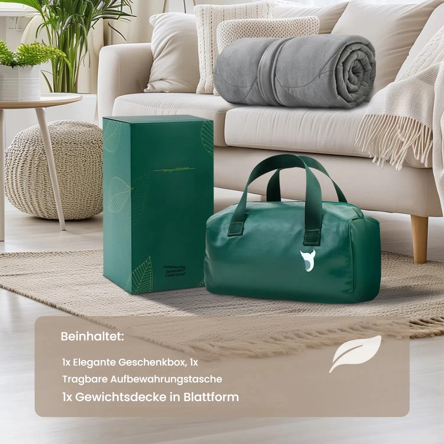 Gewichtsdecke 3,2 kg für Erwachsene – Tiefer Schlaf und bessere Erholung – Kuscheldecke aus Kristallsamt 100 x 70 cm zum Entspannen, Ausruhen & als Reisedecke – Grau – Bild 7