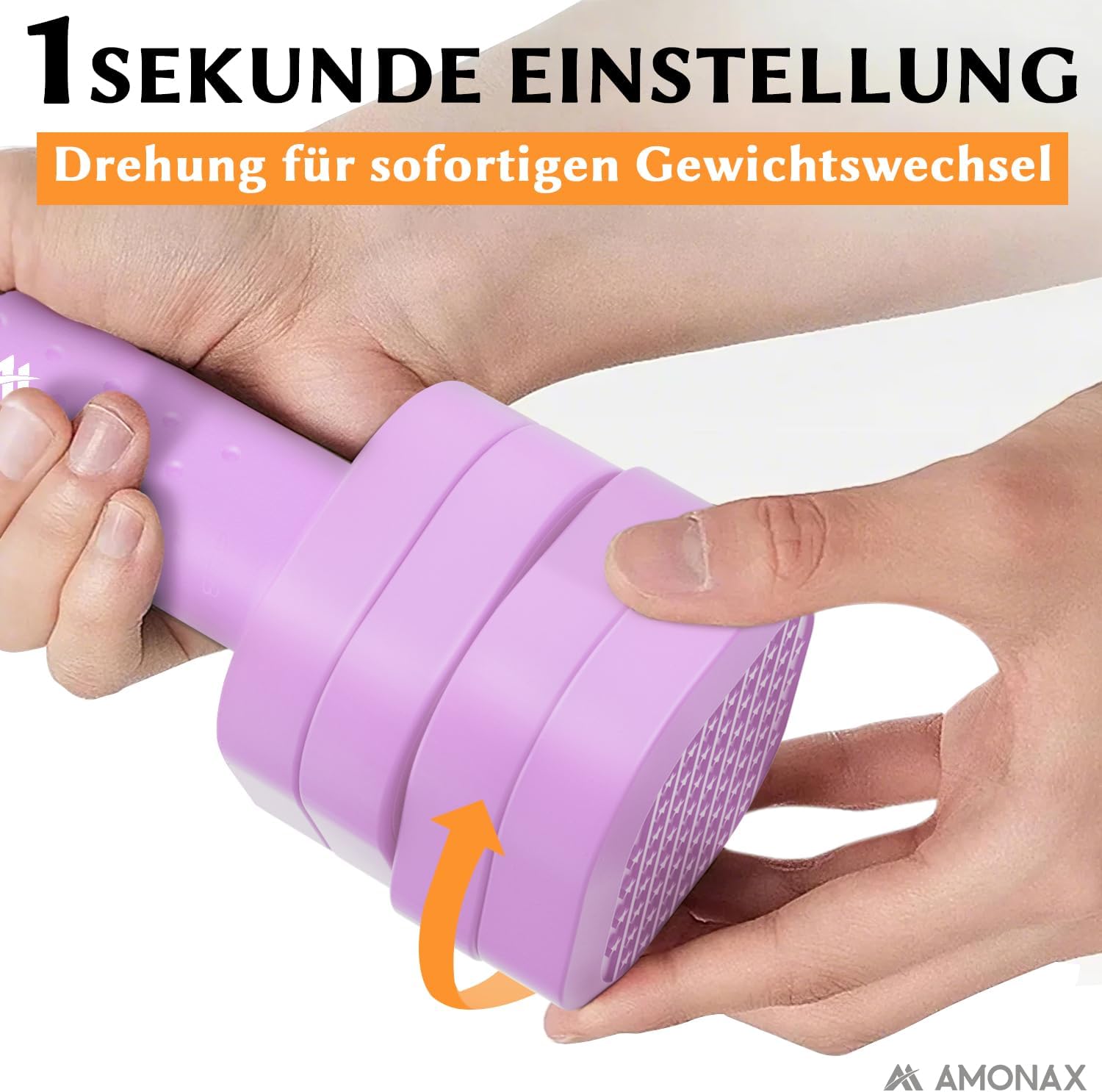 Amonax Verstellbare Hanteln, Hanteln Frauen Set, 1-5kg Kurzhanteln 2er Set, 4-in-1 Hantel Set für Frauen und Männer, Gewichte Hantel für Home Gym, Krafttraining Zuhause – Bild 2