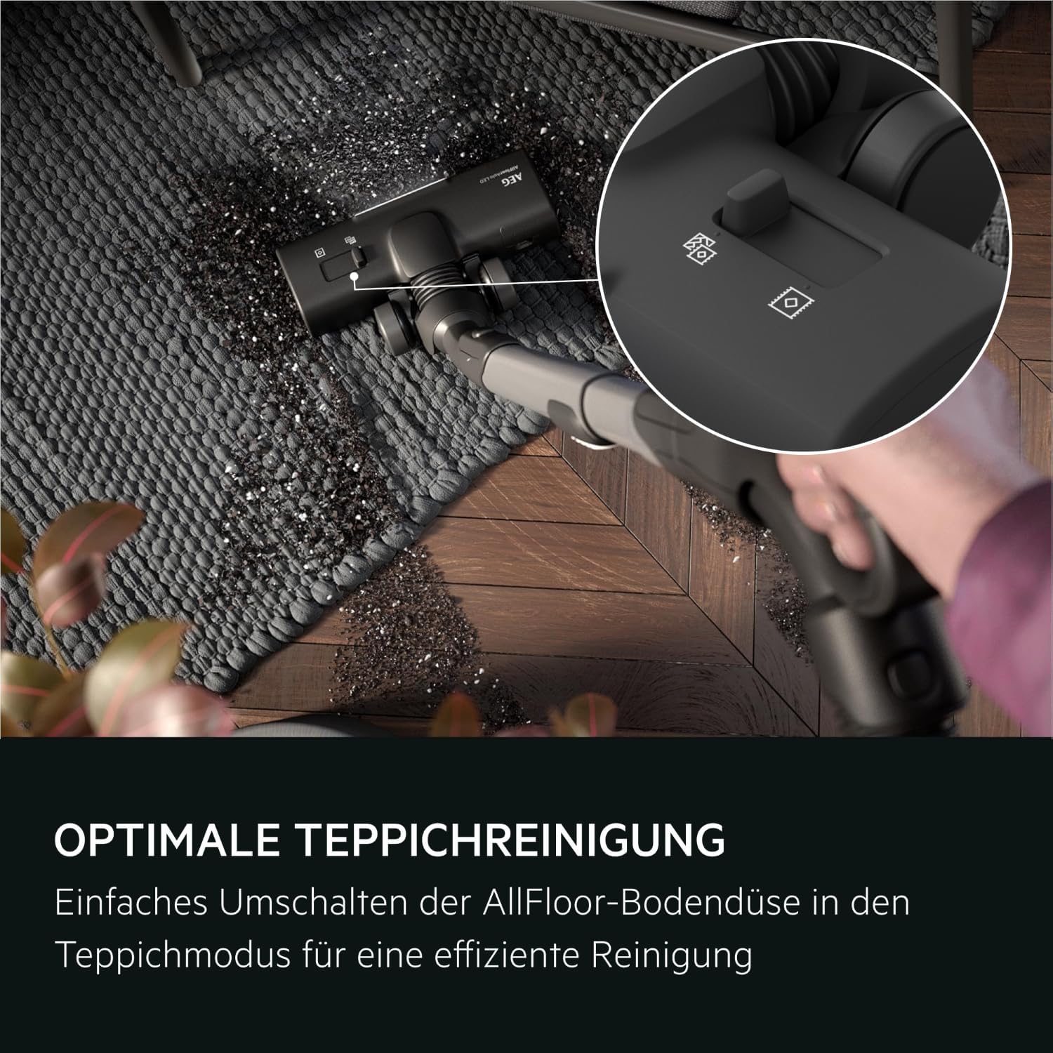AEG Ultimate 8000 Staubsauger mit Beutel, Testsieger der Stiftung Warentest, hohe Saugleistung, Auto-Modus, alle Böden, 48 % recycelter Kunststoff, 3-in-1-Düse, HEPA-Filtration, 12 m, LED-Licht, AB81U1SW – Bild 5