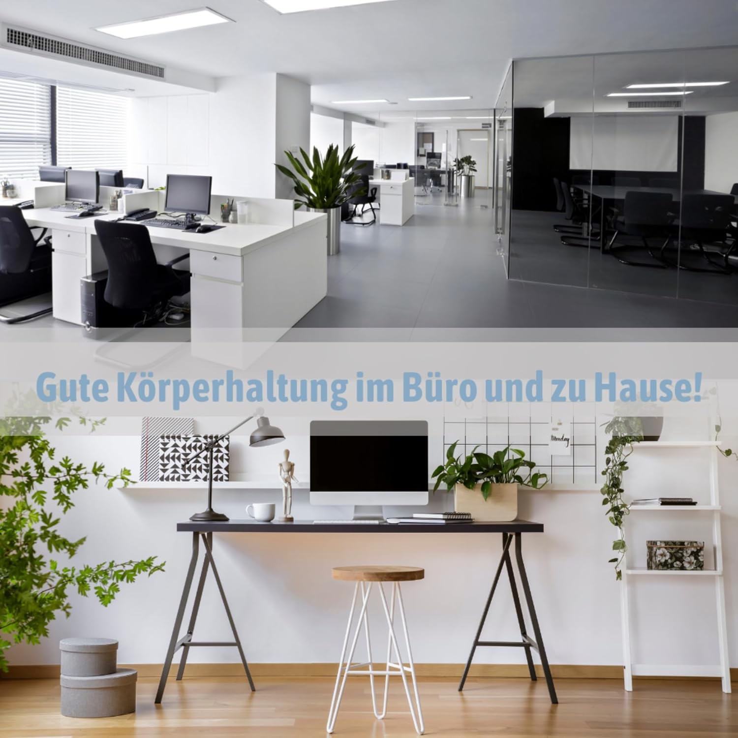 BUDDLEY Ergonomische PP-Kunststoff-Fußstütze für Büro oder Heimbüro – verstellbar (6 Positionen) – mit Massagerädern – rutschfest – Weiß – Bild 6