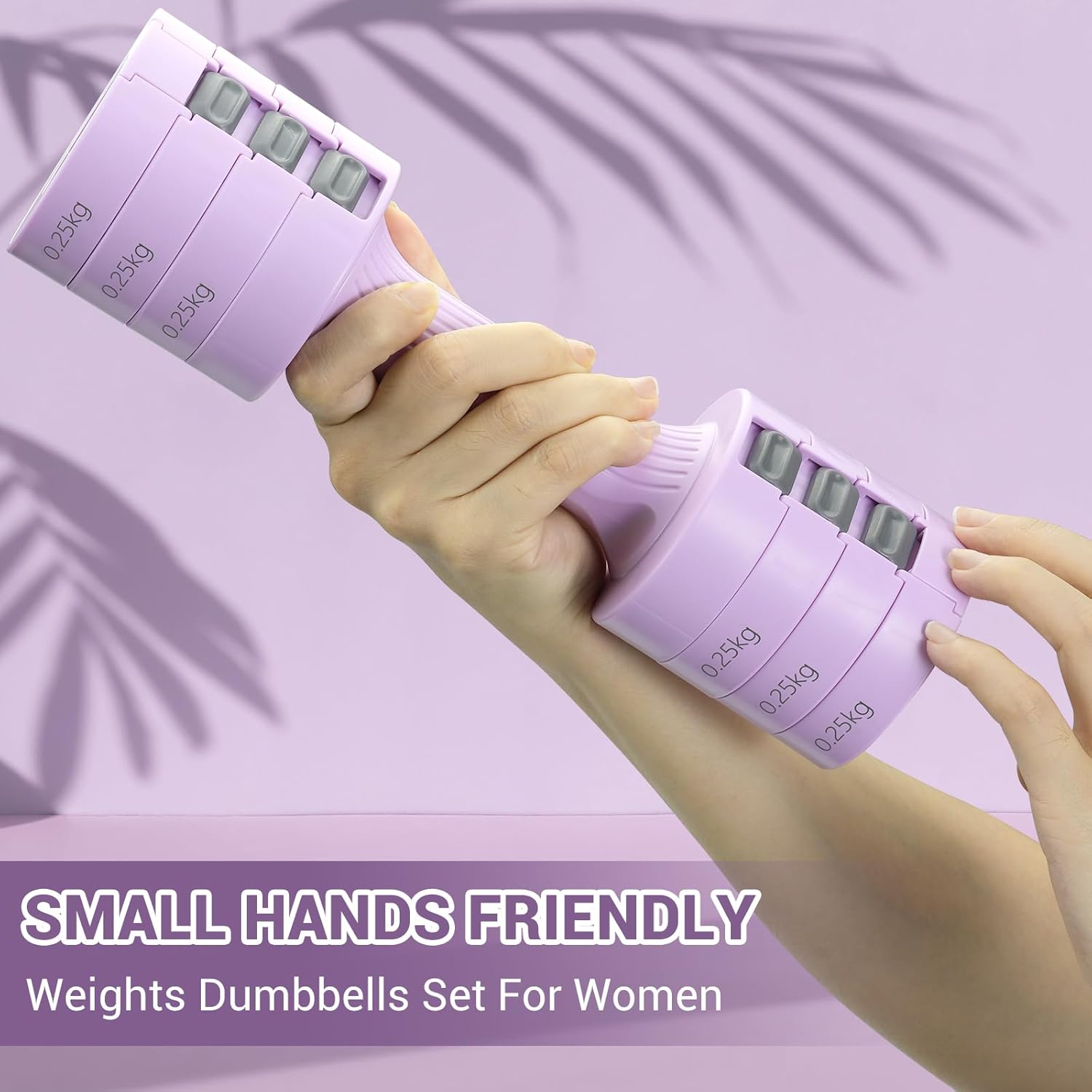 Sportneer Verstellbares Hantel-Set – Hanteln Damen-Set je 1–2,5 kg, 4-in-1-Hanteln-Set mit 2 Stück, verstellbares Hantel-Set für Heim-Fitnessstudio, Fitness, Krafttraining, Geschenk – Bild 5