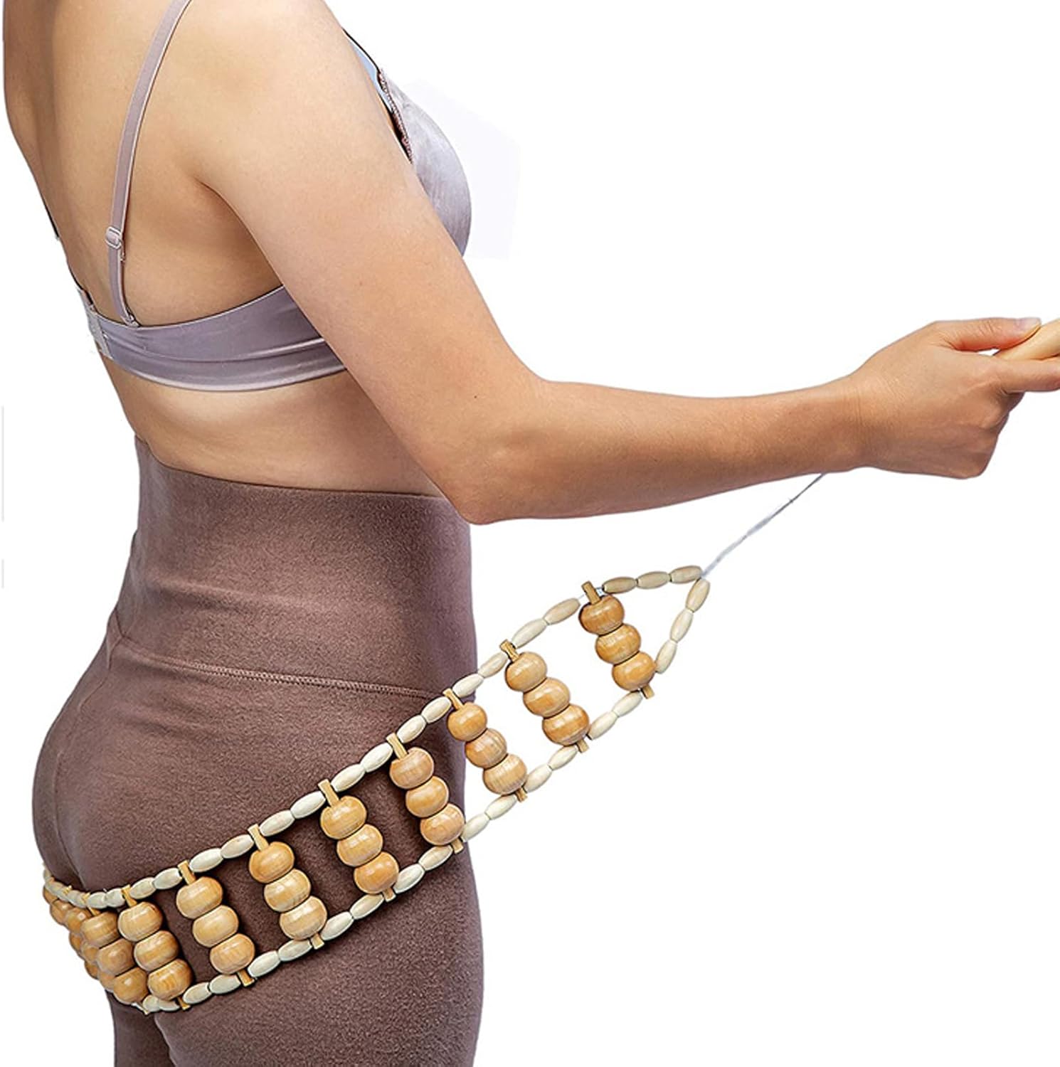6-in-1-Massagewerkzeug-Set aus Holz, professionelles komplettes Maderoterapia-Massagegerät, Roller-Gua-Sha-Set-Kit, Faszienrolle, Körperformungswerkzeuge zur Körperformung, Linderung von Muskelschmerzen, Anti-Cellulite – Bild 7