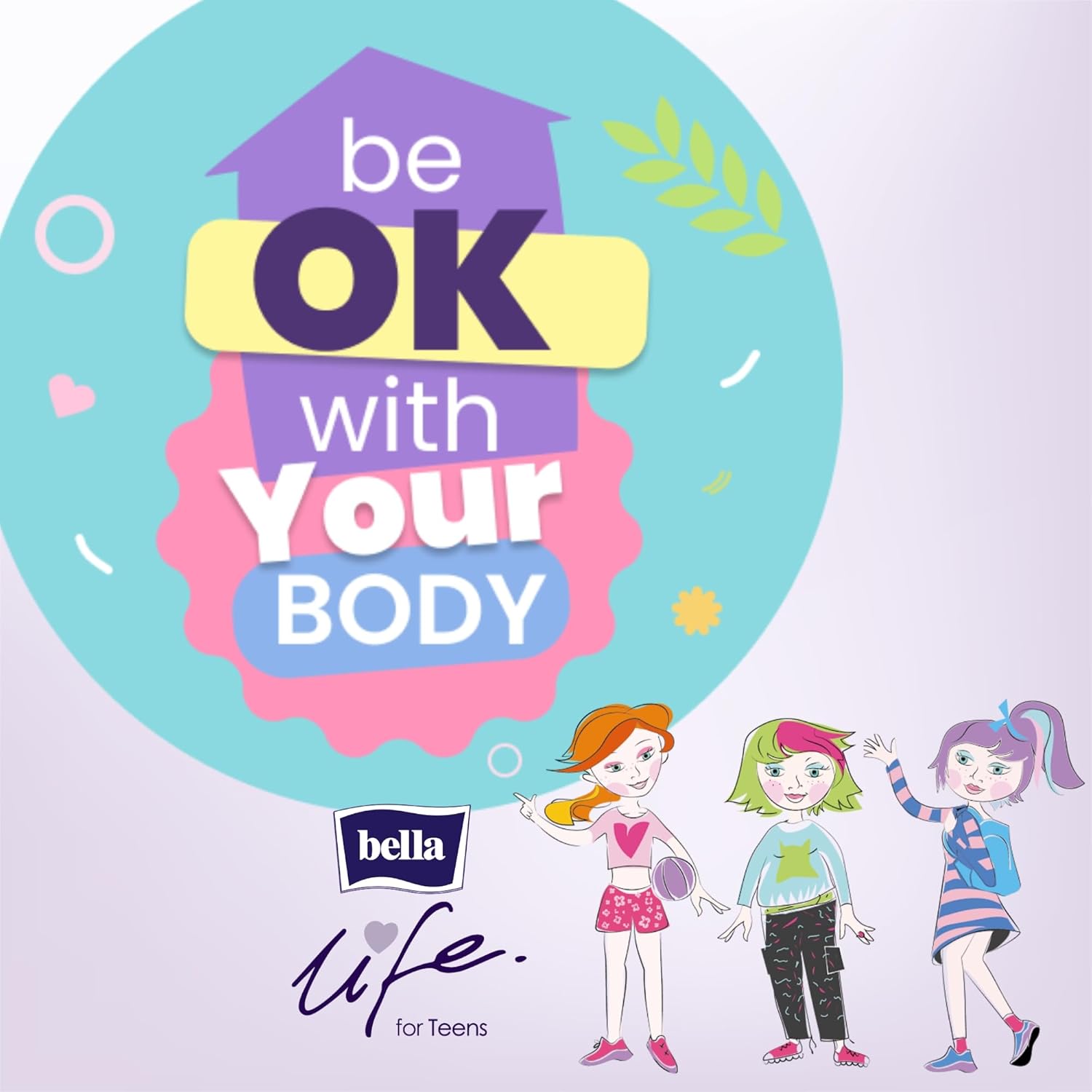 Bella Life for Teens Set für die erste Periode, 172er-Set, Menstruationsbox für Mädchen, Damenbinden, Slipeinlagen, Musterset – Bild 6