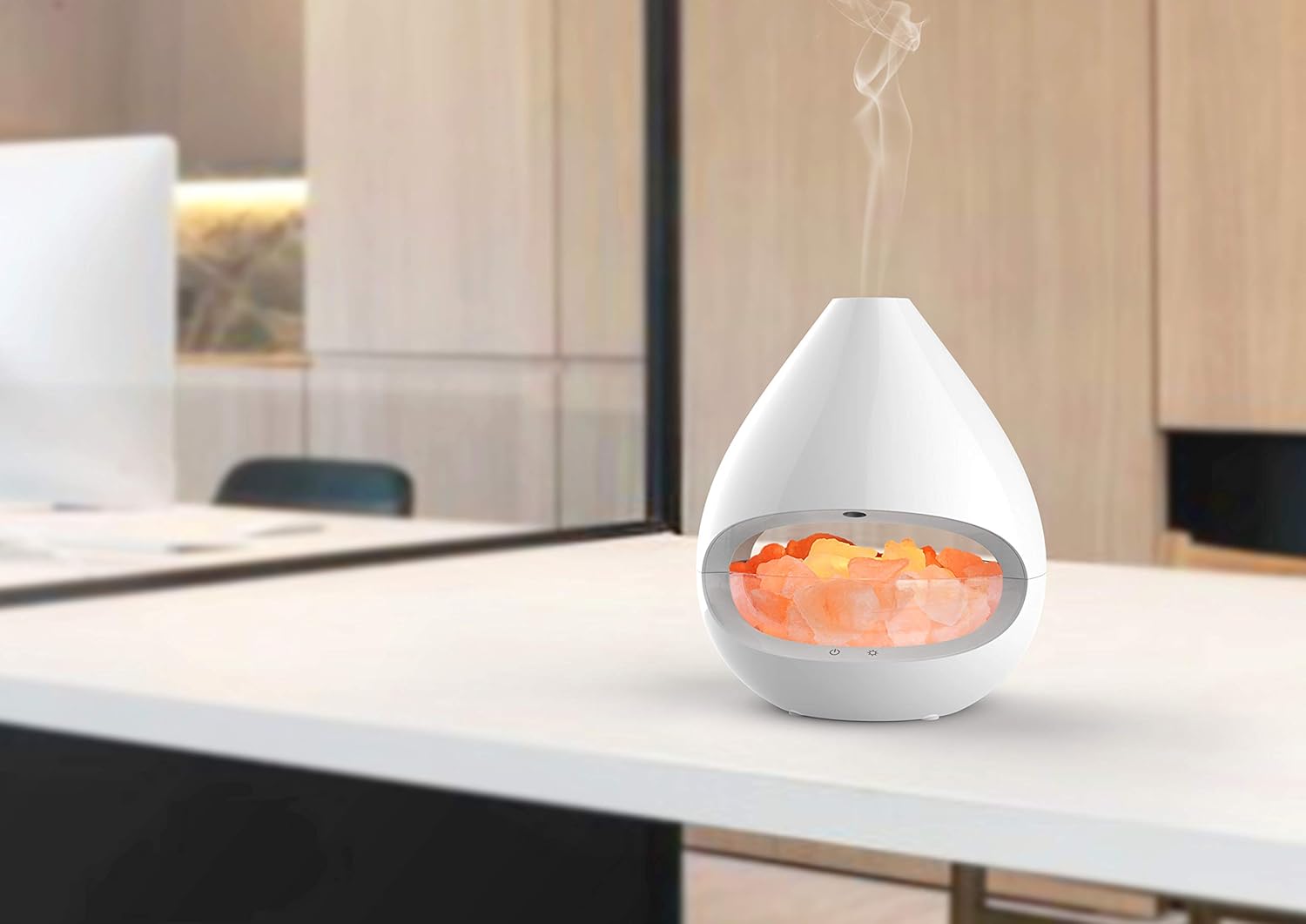 Aromadiffusor Salzkristalllicht, Luftbefeuchter, Salzkristalllampe, Ionisator, Duftöldiffusor, Aromatherapie, Raumharmonie – Bild 3