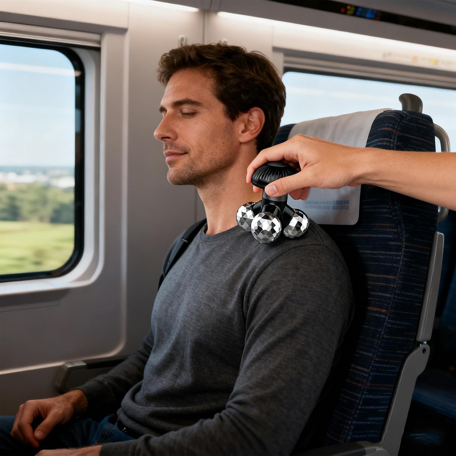 Handmassagegerät – elektrisches Pilzroller-Vibrationsmassagegerät, tragbares Entspannungsgerät | Bietet Fuß-Rücken-Hand-Nacken-Schulter-Entlastung für Männer, Frauen und Erwachsene zu Hause – Bild 2