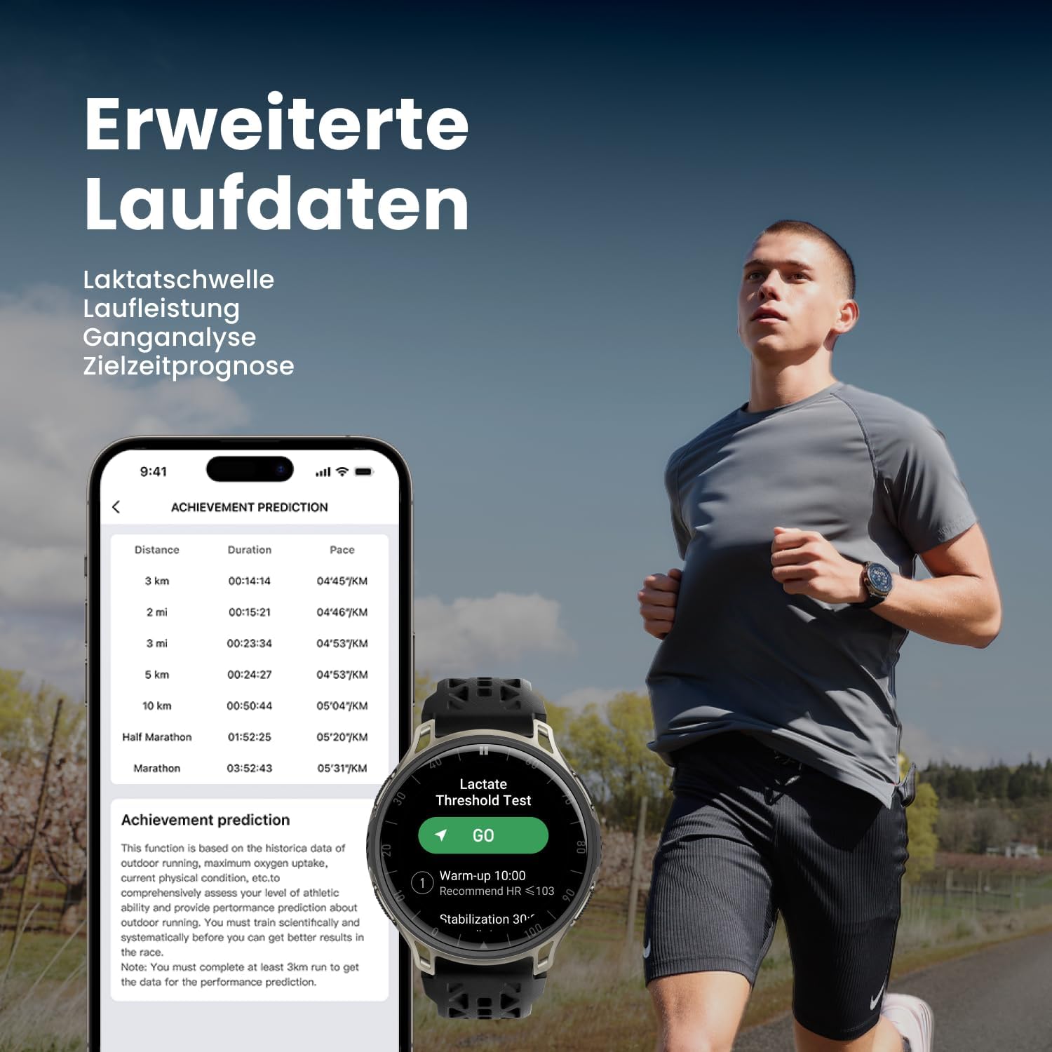 Amazfit Cheetah Lauf-Smartwatch mit Dualband-GPS, Routennavigation und Offline-Karten, Trainingsvorlage, Herzfrequenzmesser, integrierter Alexa, Ladezeit: ca. 2 Stunden, Titan, Einheitsgröße – Bild 4