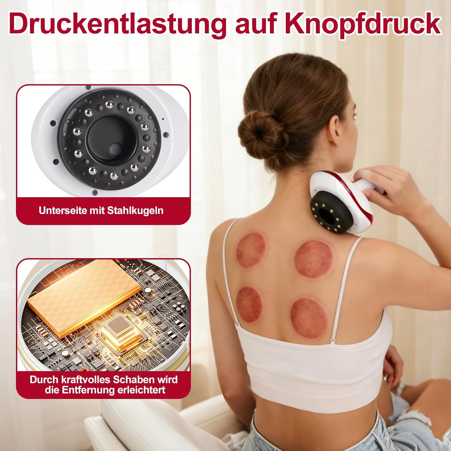 4-in-1 elektrisches GuaSha-Massagegerät – 6 Stufen Anti-Cellulite-Gerät, elektrisches Schröpfgerät mit Wärmefunktion, kabelloses Design-Vakuum-Massagegerät, Schröpfmassagegerät für eine bessere Durchblutung – Bild 6