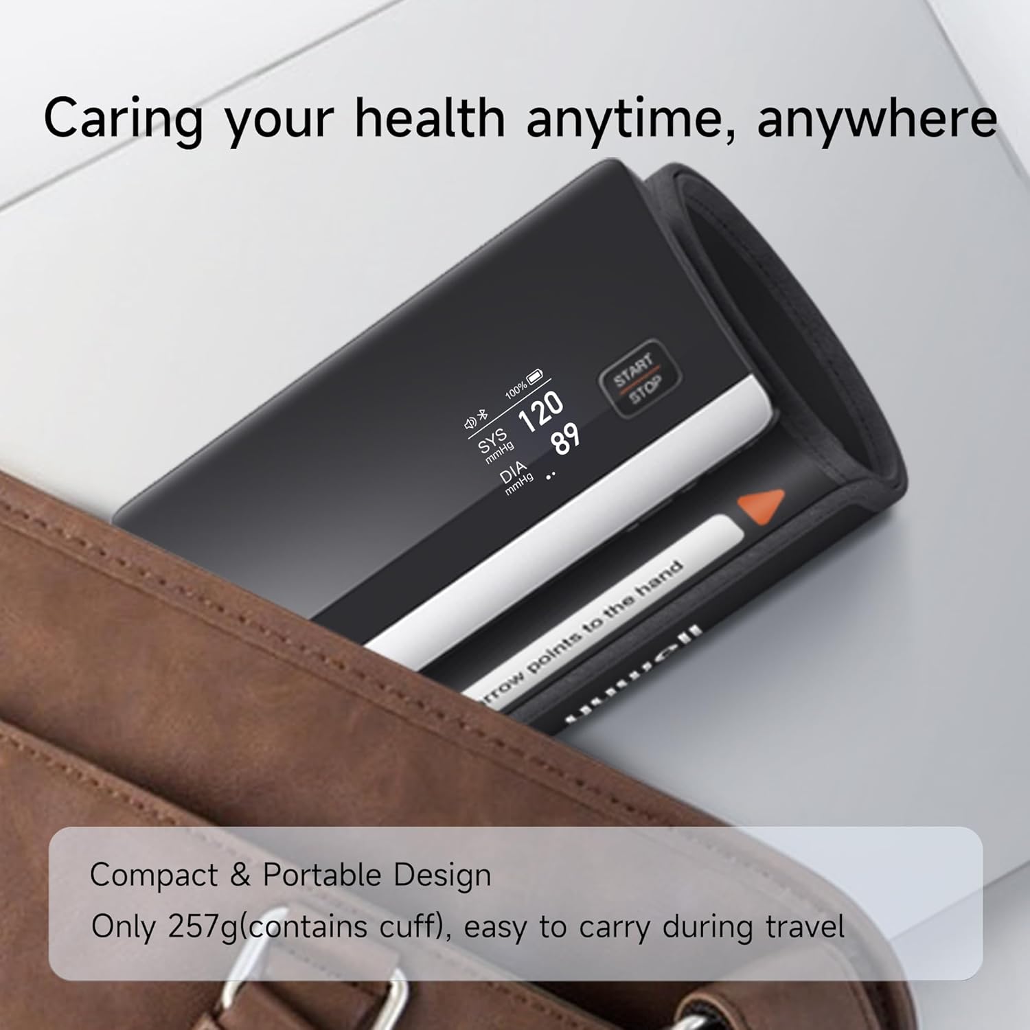 yuwell Smartes Oberarm-Blutdruckmessgerät mit App, digitales Blutdruckmessgerät mit Bluetooth-Übertragung, Sprachübertragung, wiederaufladbarer Batterie, ideal für den Heim- und Außenbereich YE630CR – Bild 6