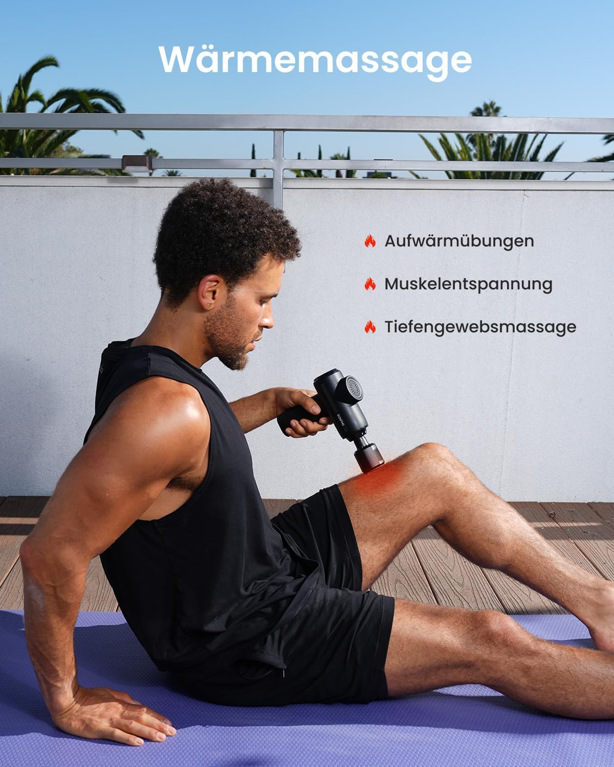 RENPHO Active Thermacool 2 Massagepistole mit Wärme- und Kältefunktion, 2026 Upgrade-Massagepistole mit 5 Geschwindigkeiten und 5 Aufsätzen für Muskelmassagepistole – Bild 3