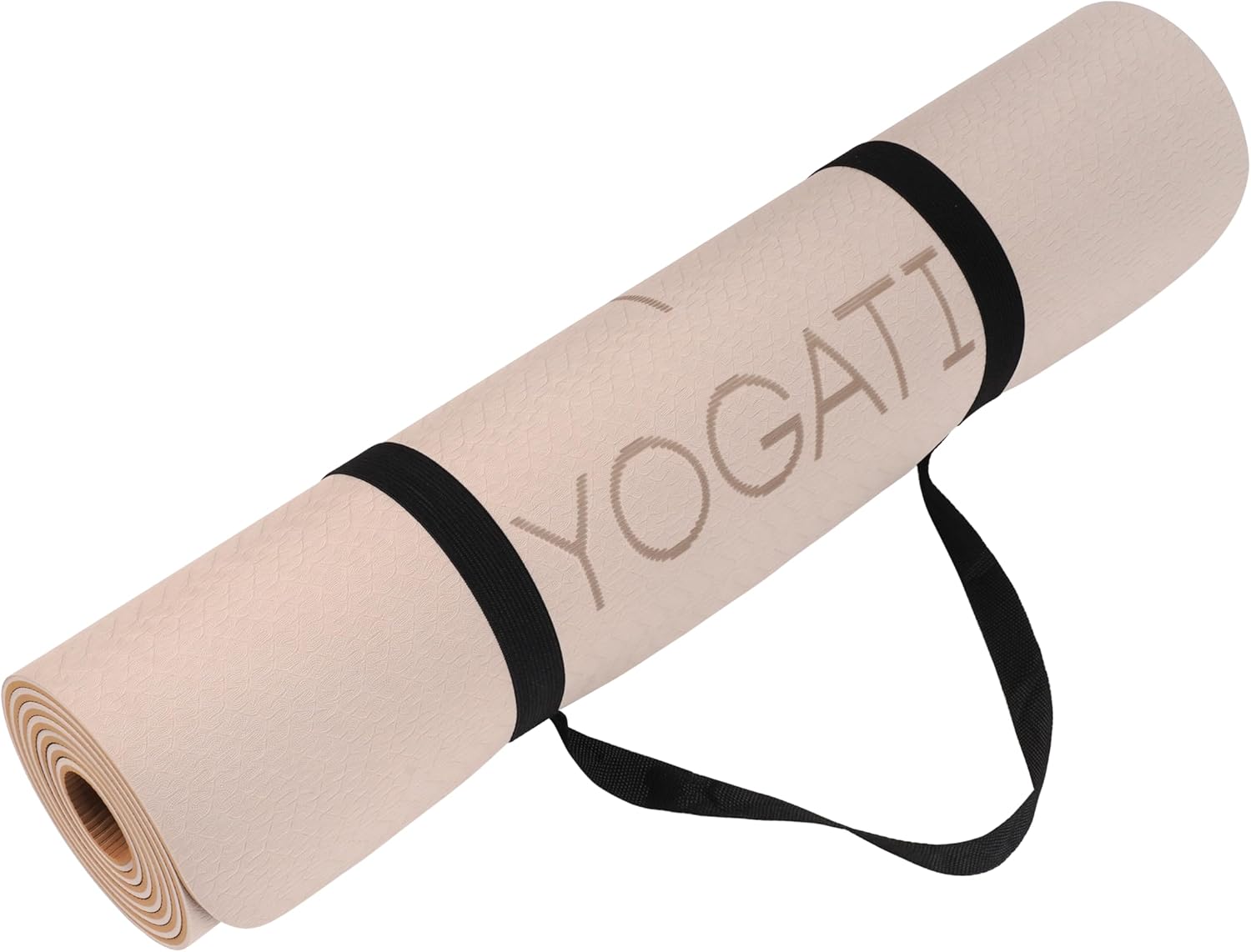 YOGATI Yogamatte, rutschfest, schadstofffrei, mit Tragegurt, Yogamatte mit Ausrichtungslinien, ideale Yogamatte zur Verwendung als Gymnastikmatte, Sportmatte, Fitnessmatte, Yogamatte – Bild 6