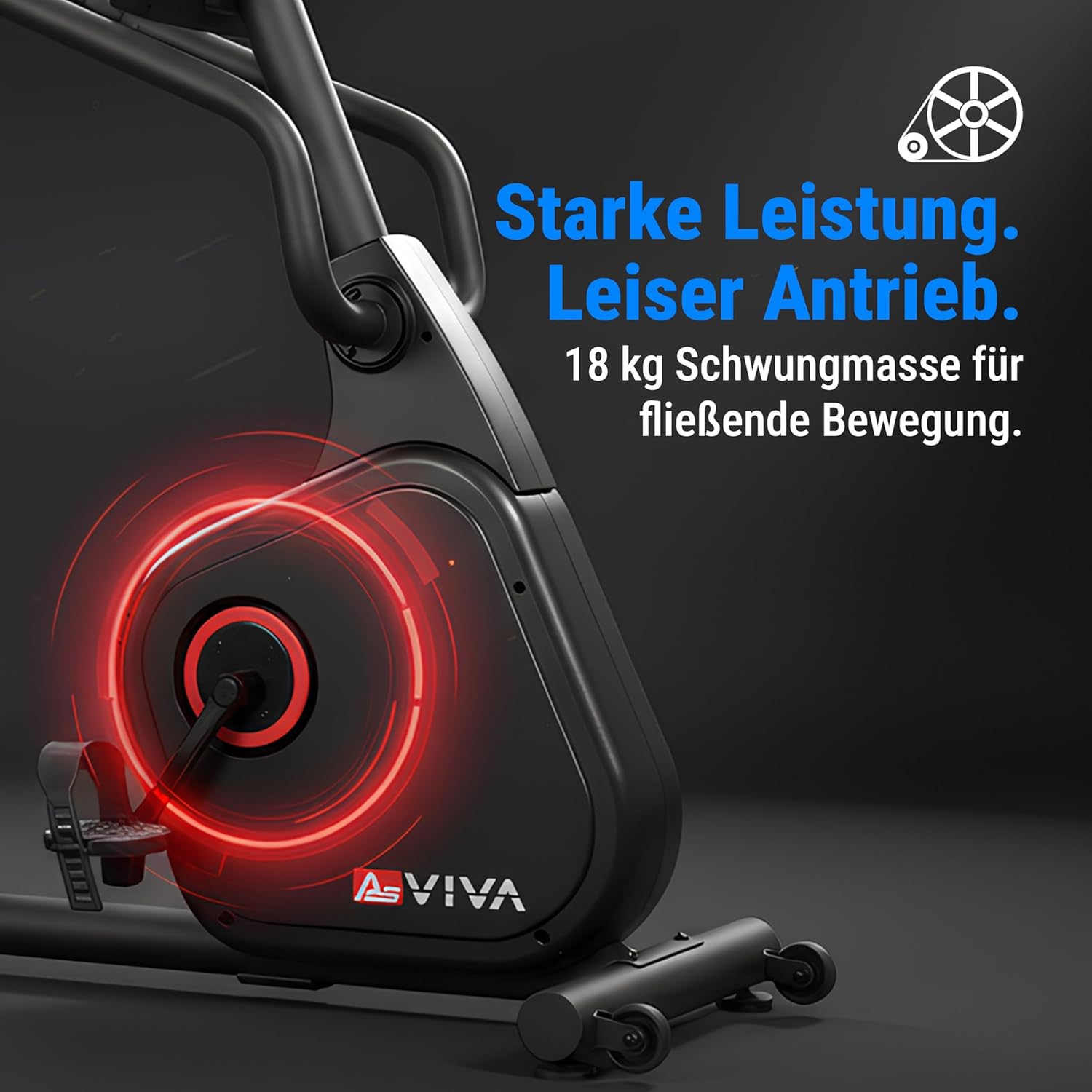 AsVIVA Recumbent Bike, Bluetooth (App-gesteuert), Handpulssensoren, integrierter Herzfrequenzmesser (inkl. Brustgurt), 16 computergesteuerte Stufen, ergonomischer Sitz (Rückenlehne). – Bild 7