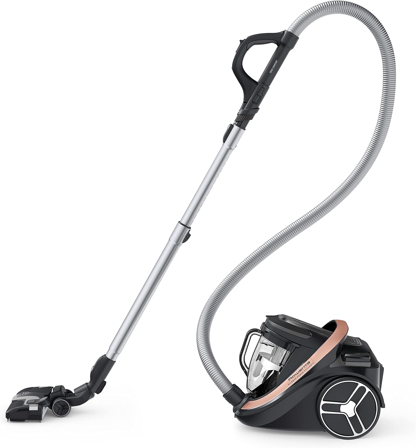 Rowenta Silence Force Cyclonic Effitech Beutelloser Staubsauger, Heim und Auto, hohe Saugleistung, geringer Energieverbrauch, HEPA-Filterung, XXL-Kapazität, Schwarz/Roségold, RO7954 – Bild 2
