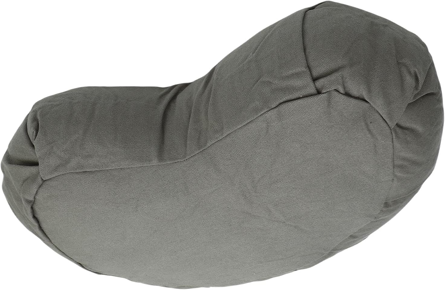 Brrnoo Halbmond-Meditationskissen, Yoga-Meditationskissen, Bodensitzmöbel mit Buchweizenschalen-Baumwollbezug für den Einsatz zu Hause, Im Büro, Im Freien (Grau) – Bild 9