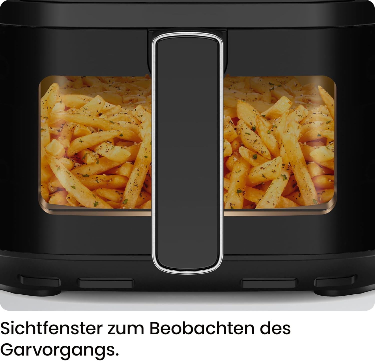 Chefman Heißluftfritteuse – 3,75 l kompakte Heißluftfritteuse für schnelle Mahlzeiten, mit Hi-Fry-Technologie, Sichtfenster, Touch-Bedienung, antihaftbeschichtet und spülmaschinenfest – Schwarz – Bild 6