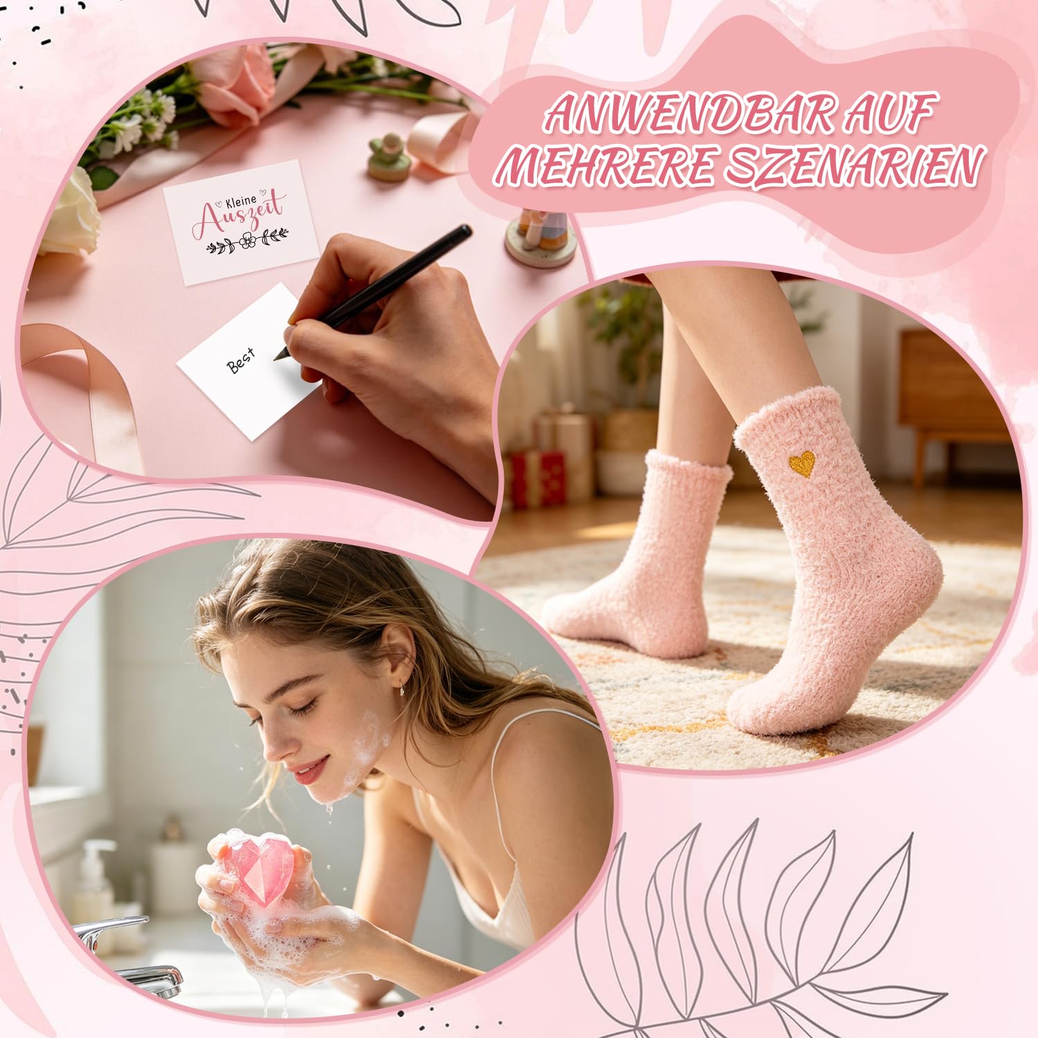 Kleine Auszeit Geschenk, Auszeit Geschenkkorb Wellness Geschenke Set für Frauen,Entspannung Ritual Geschenkset für frauen Freundin,Geburtstagsgeschenk für Oma Beste Kollegin (Auszeit) – Bild 6