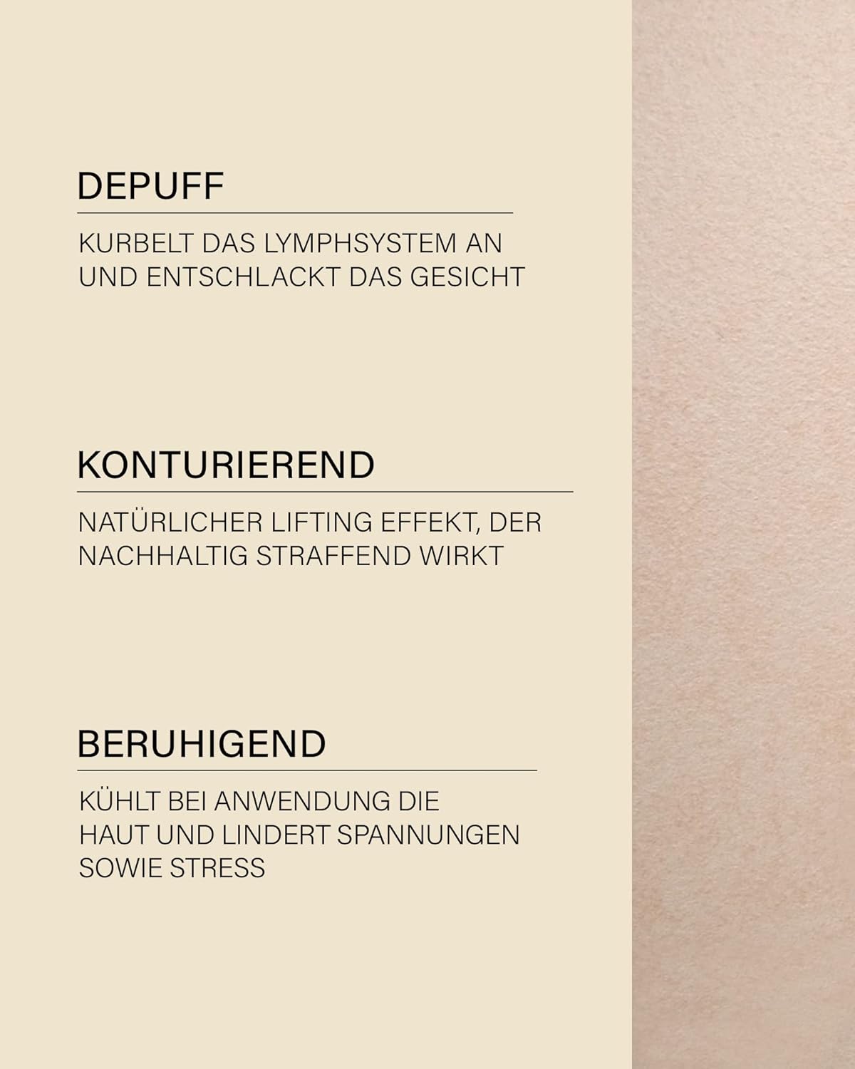 Rosental Organics® Gesichtsroller mit Anti-Aging-Wirkung gegen Falten, wohltuend für die Haut, Hautstraffung durch Gesichtsmassageroller, 100 % natürlich – Bild 4