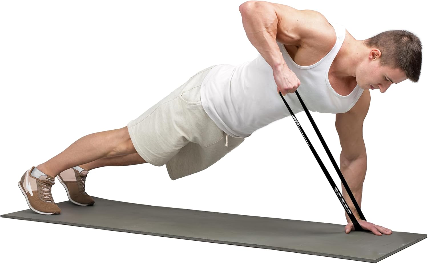 Panathletic Fitnessbänder, Set mit 5 verschiedenen Kraftbändern, Übungsanleitung, eBook auf Deutsch, Tragetasche – 5 x Fitnessbänder, Gymnastikband, Therabänder, Widerstandsbänder – Bild 3
