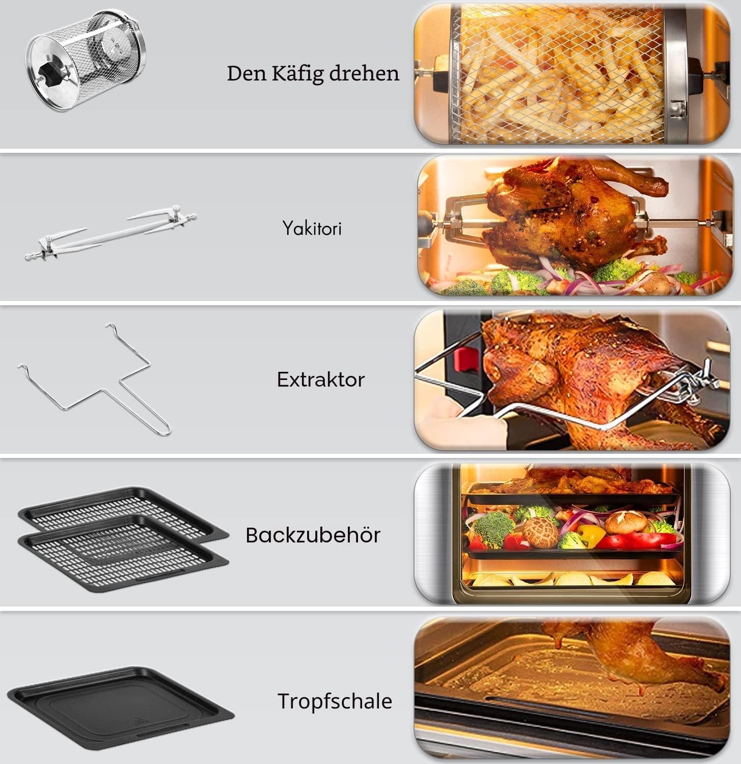 Uten Heißluftfritteuse, Frittieren ohne Öl, Multifunktions-Luftfritteuse – Bild 5