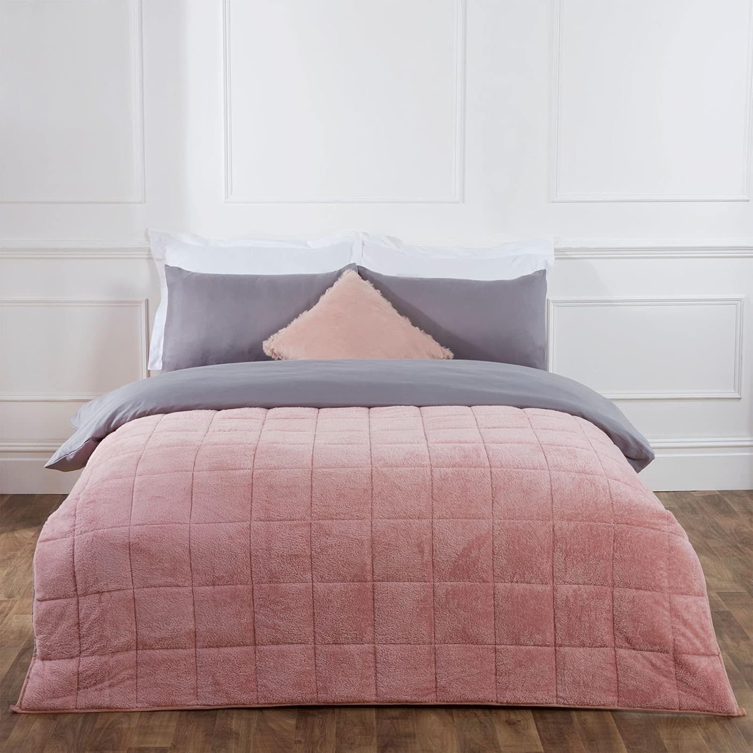 Brentfords Beschwerungsdecke, Gewichtsdecke 4 kg Teddy Rosa 125 x 150 cm Gewichtsdecke Rosa (Haftungsausschluss: Nur für Kinder ab 3 Jahren geeignet) – Bild 3