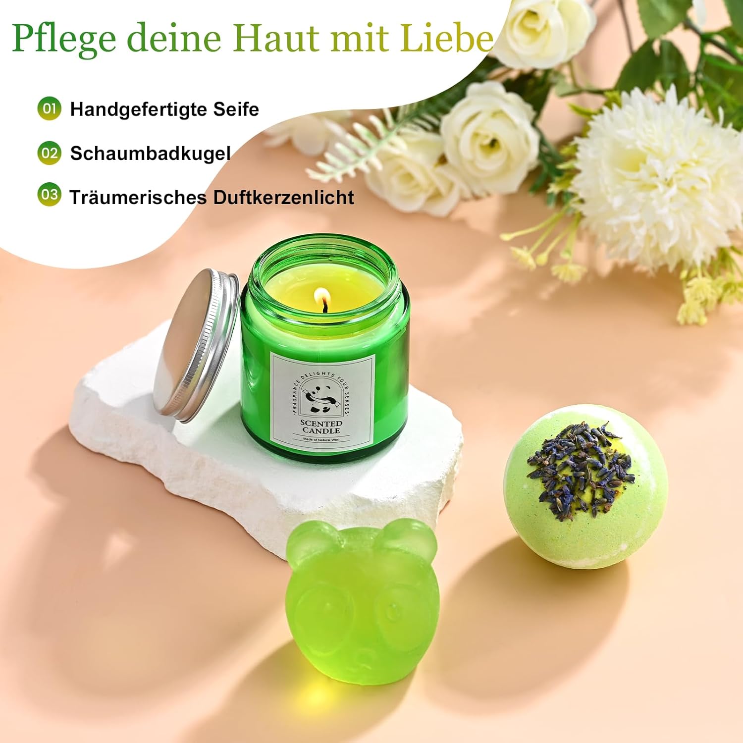 Geburtstagsgeschenke für Frauen, Geburtstagsgeschenkkörbe, Wellness-Geschenksets, Selbstpflegesets mit Decken, Duftkerzen und Tassen, Panda-Geschenksets und besondere Genesungsgeschenke für Frauen – Bild 4
