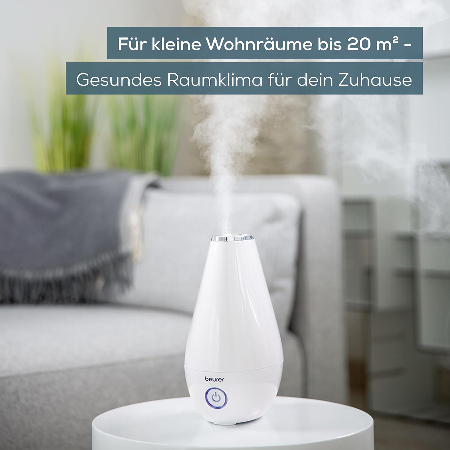 Beurer LB 37 Luftbefeuchter mit mikrofeinem Ultraschallnebel und Silent-Night-Modus mit Aromafunktion, braun, 681.13 – Bild 2
