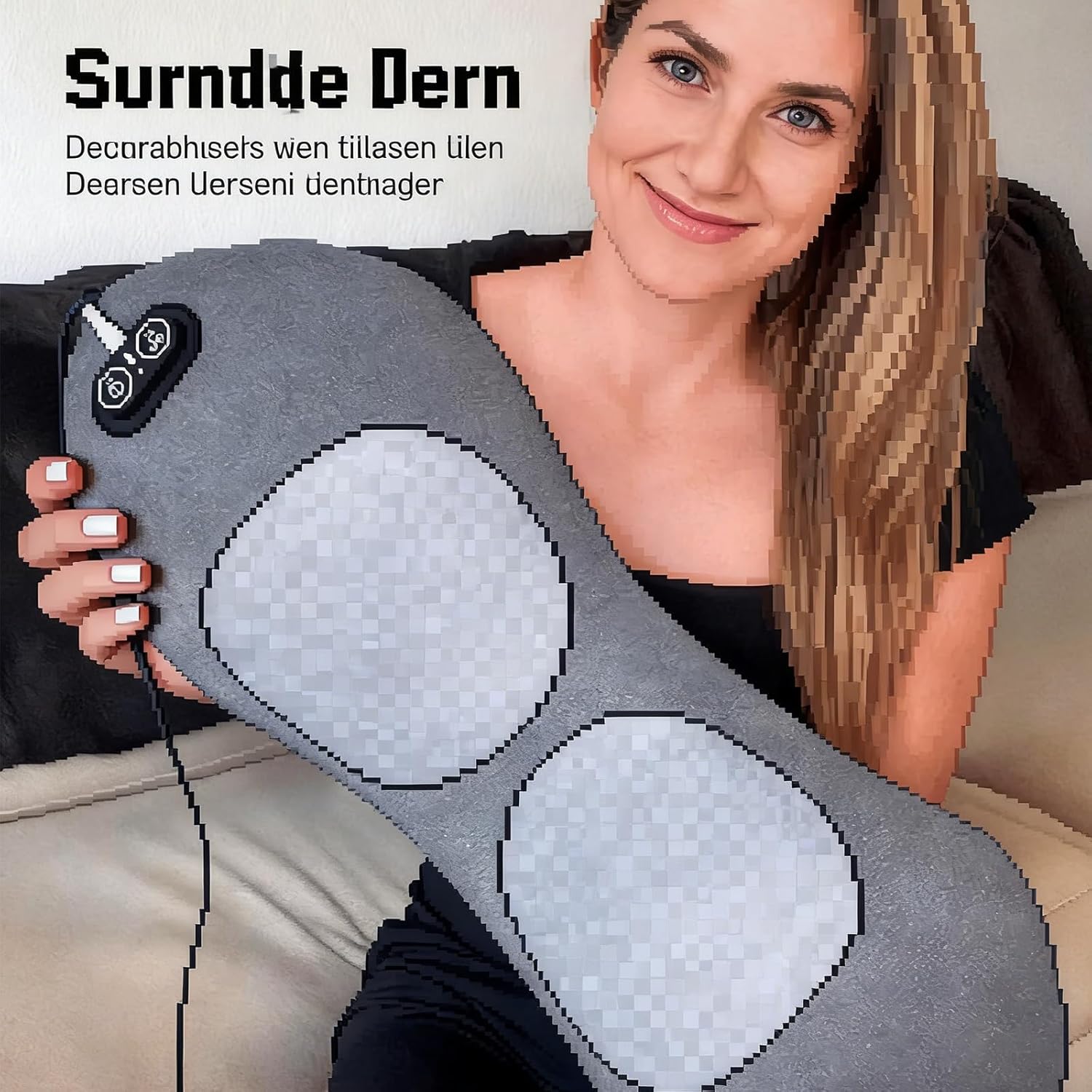 Medieval Deepcomfort 3 In 1 Massage Pad, Massagegerät Rücken Mit Traction, Vibration & Wärme, 135°-Goldkrümmungsdesign Tiefenmassagegerät, Rückenschmerzen Und Wirbelsäulenentlastung (B,Netz) – Bild 8