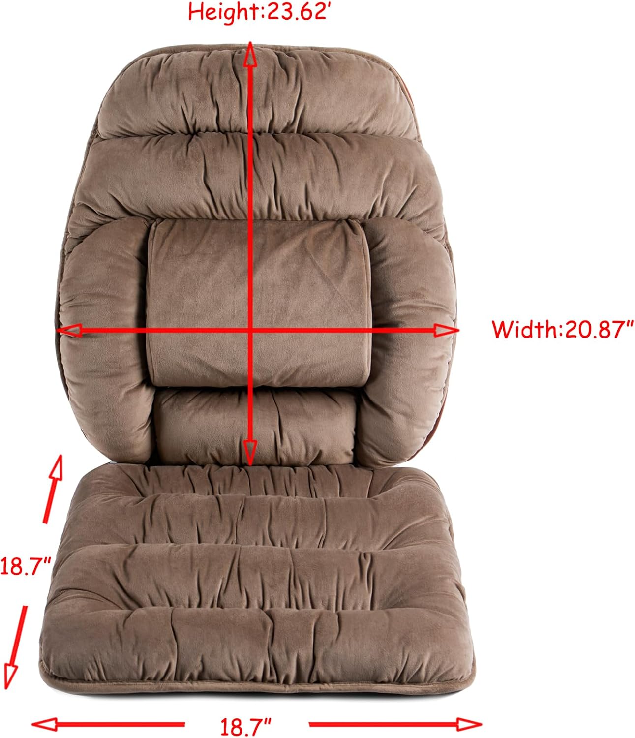 ALIBO Rutschfeste Rückenlehne, Übergröße, ergonomisch, zur Linderung von Schmerzen im unteren Rückenbereich, Lendenkissen, Sitzkissen, Sitzkissen für Büro, Lounge, Gaming, Schaukelstuhl, Rollstuhl, Auto mit langer Länge – Bild 5