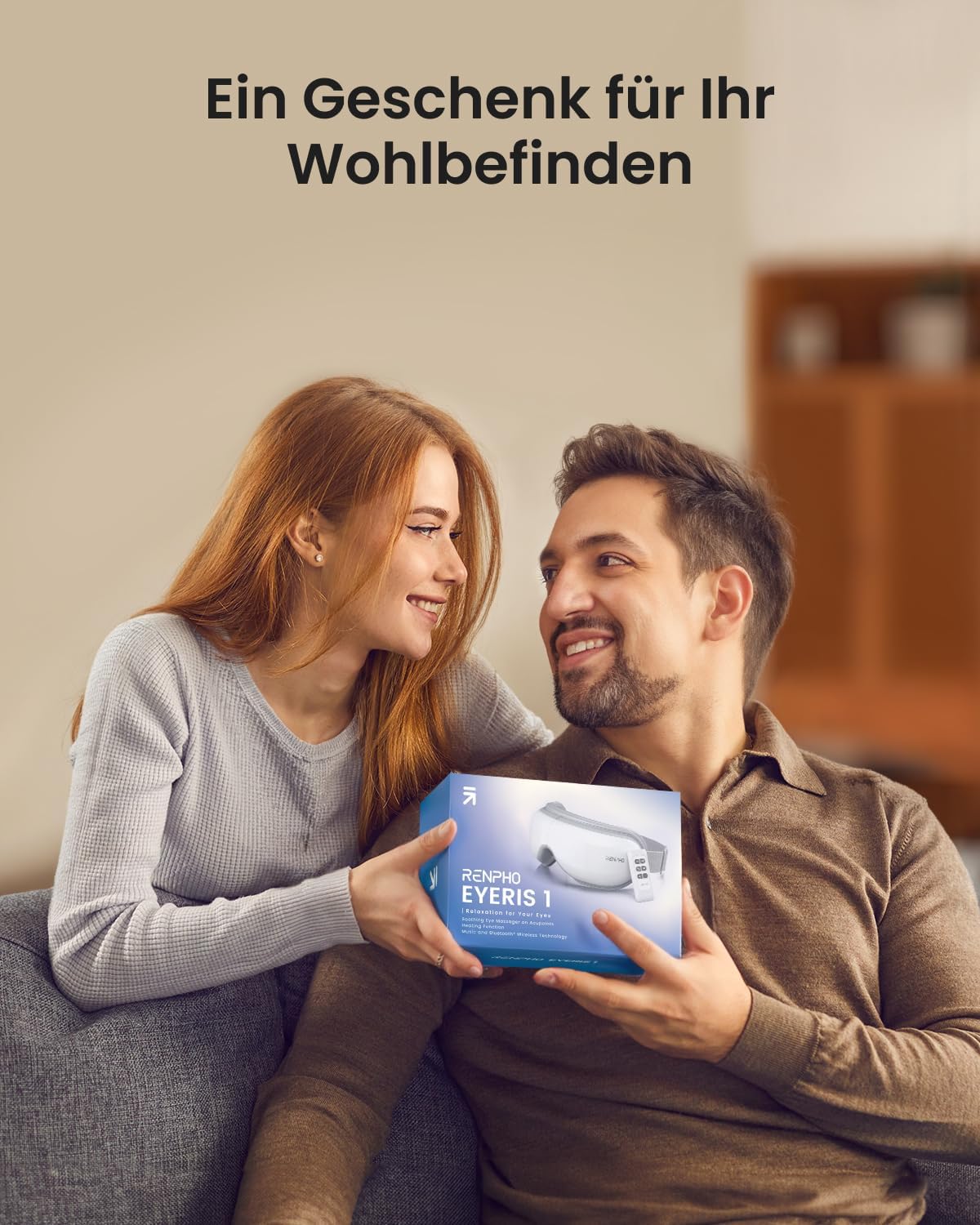RENPHO Eyeris 1-Augenmassagegerät mit Fernbedienung, Wärme, Vibration und Bluetooth Musik, Wiederaufladbare Augenmaske zur Linderung von Augenschmerzen, Trockene Augen, Geschenke für Frauen & Männer – Bild 2